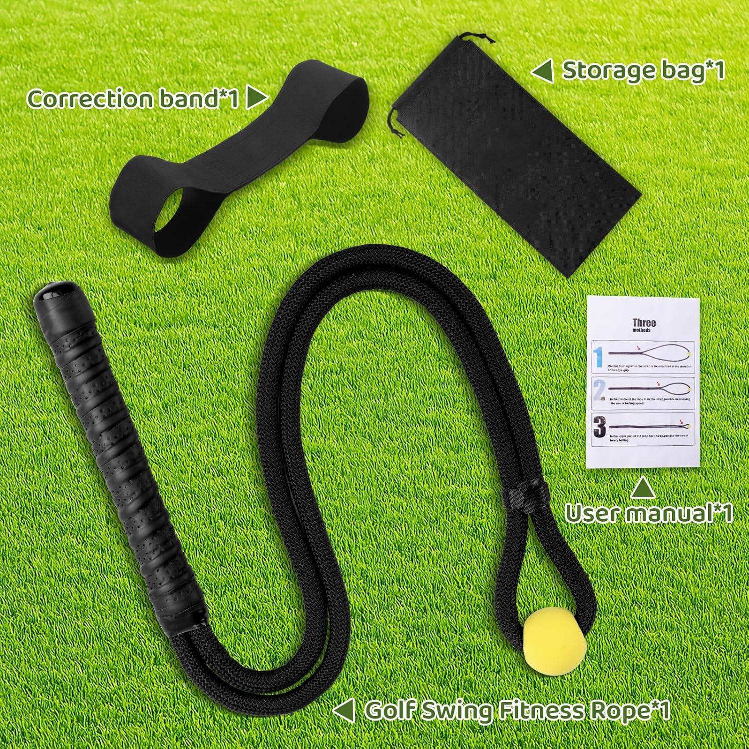 Conjunto Entrenador de Swing de Golf HOMIEE ST01 - Cuerda y Banda Correctora
