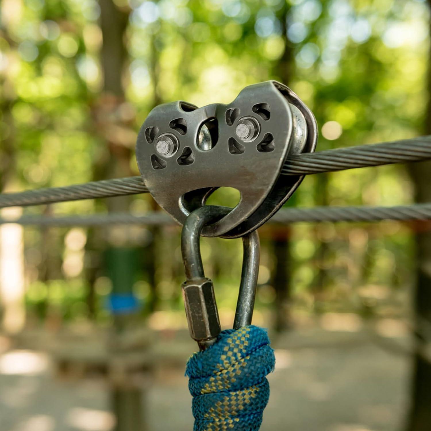 Carro de Polea Doble para Zip Line KH866 - 30kN, 13mm