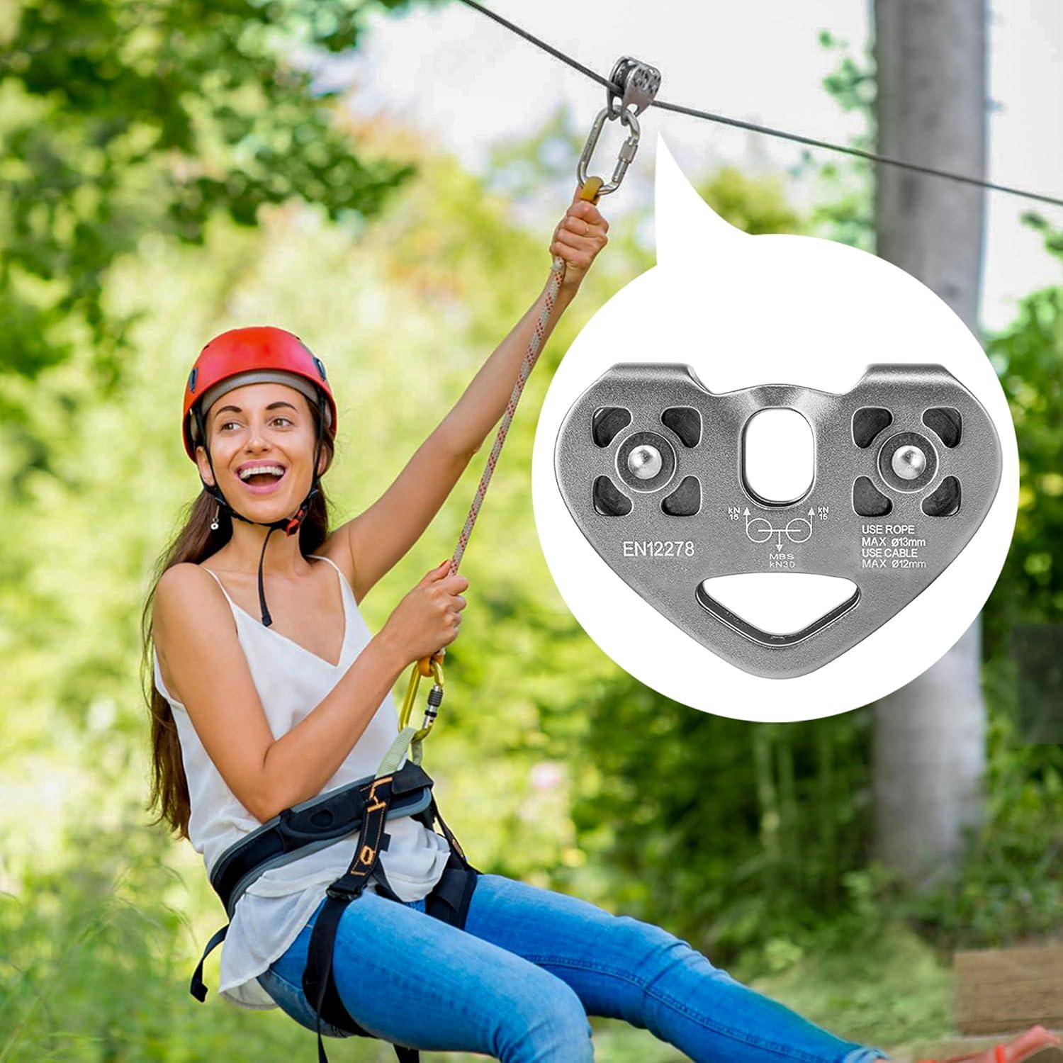 Carro de Polea Doble para Zip Line KH866 - 30kN, 13mm