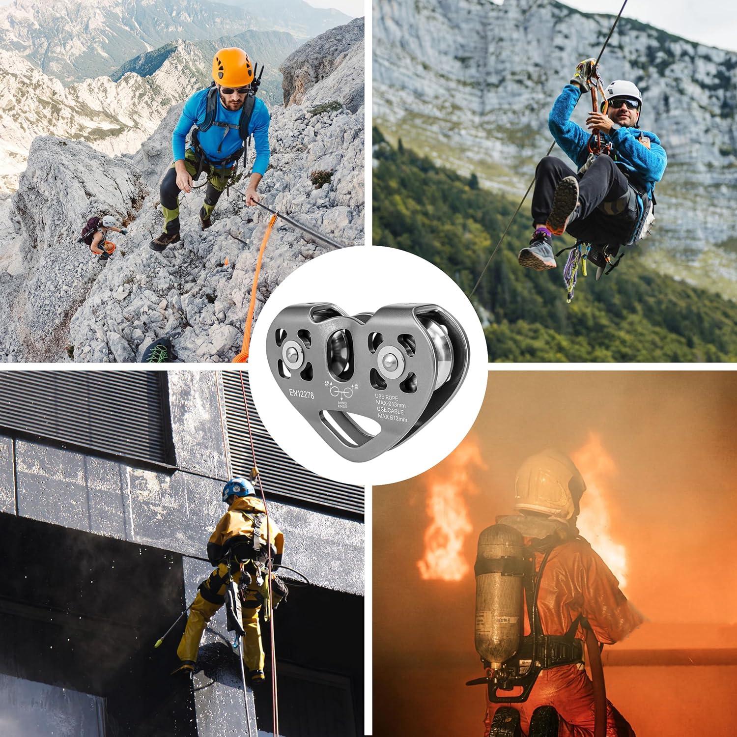 Carro de Polea Doble para Zip Line KH866 - 30kN, 13mm