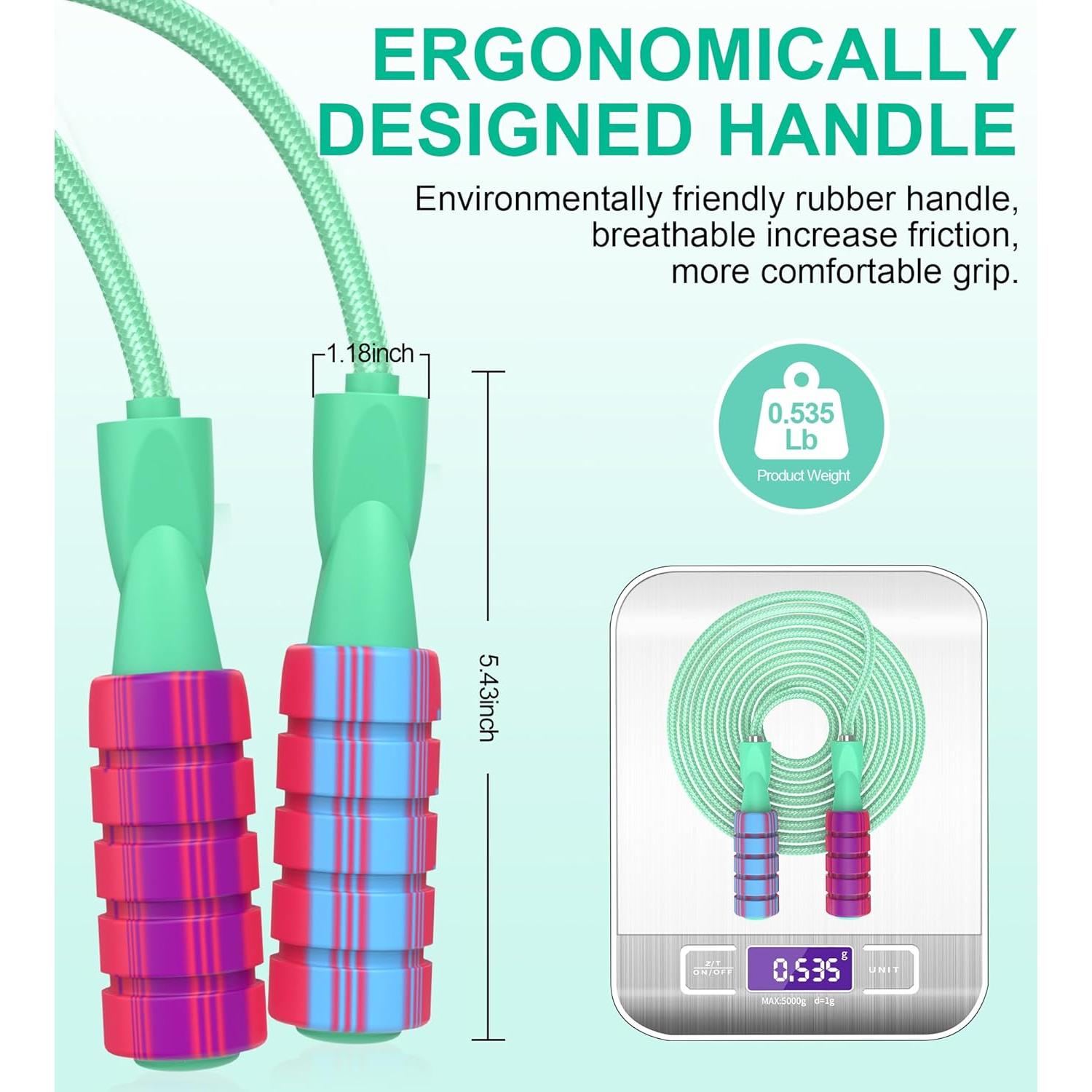 Cuerda de Saltar Ajustable Crhoeiq para Ejercicio Adultos