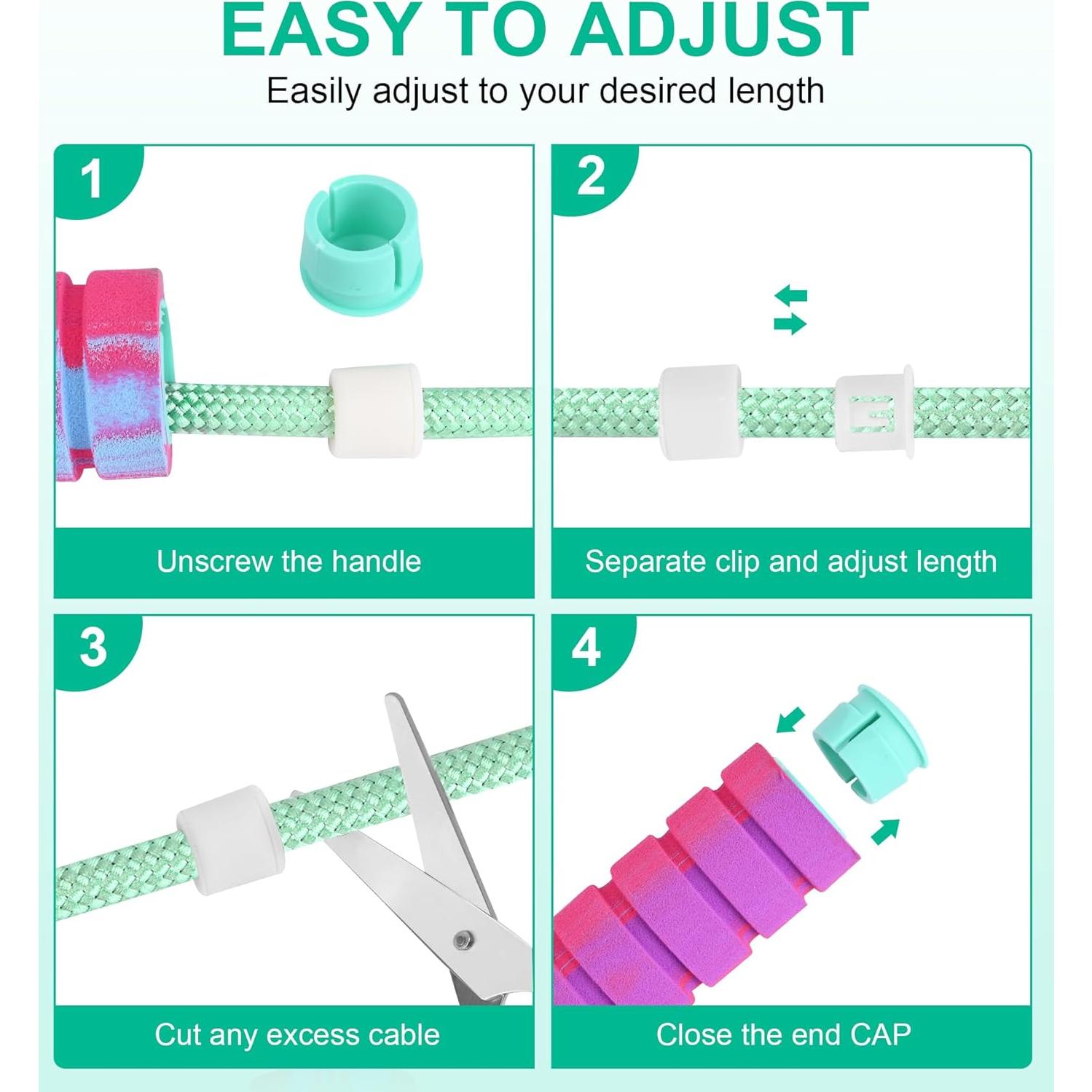 Cuerda de Saltar Ajustable Crhoeiq para Ejercicio Adultos