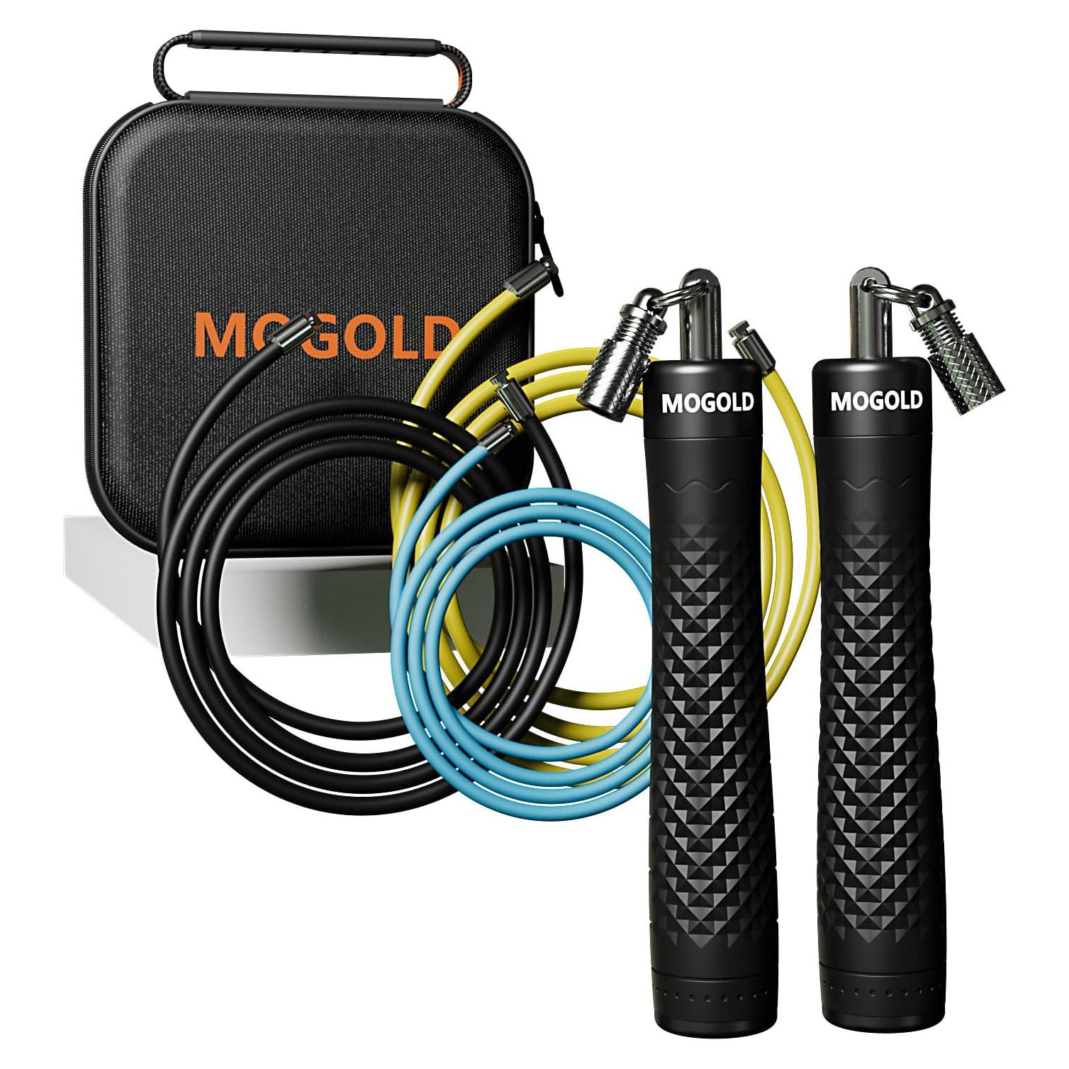 Juego de Cuerda para Saltar MOGOLD con 3 Cables Intercambiables