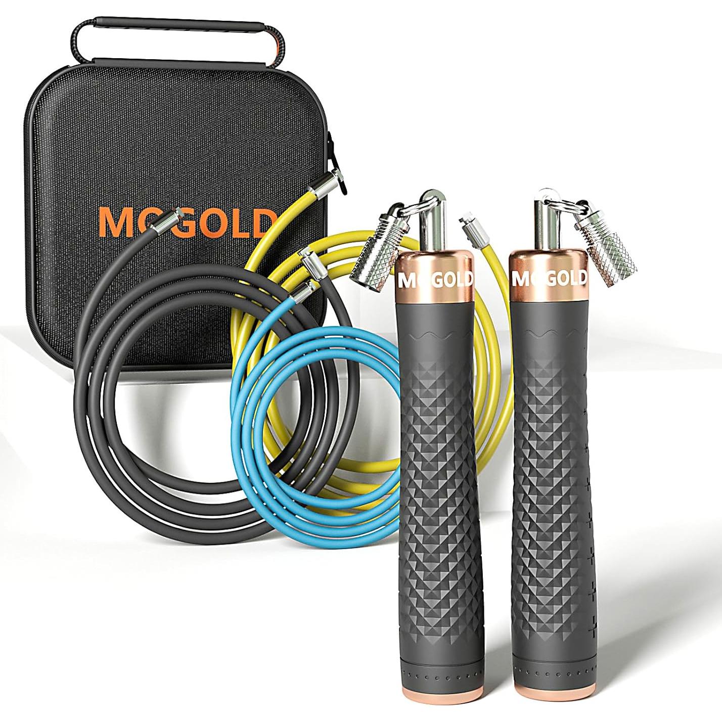 Juego de Cuerda para Saltar MOGOLD con 3 Cables Intercambiables