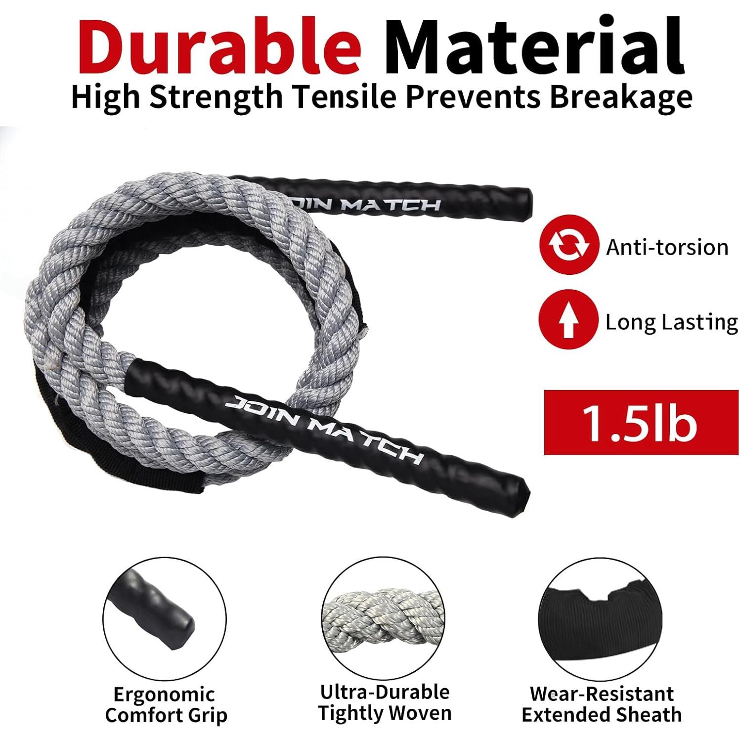 Cuerda de Salto con Peso JOIN MATCH 0.68kg para Fitness