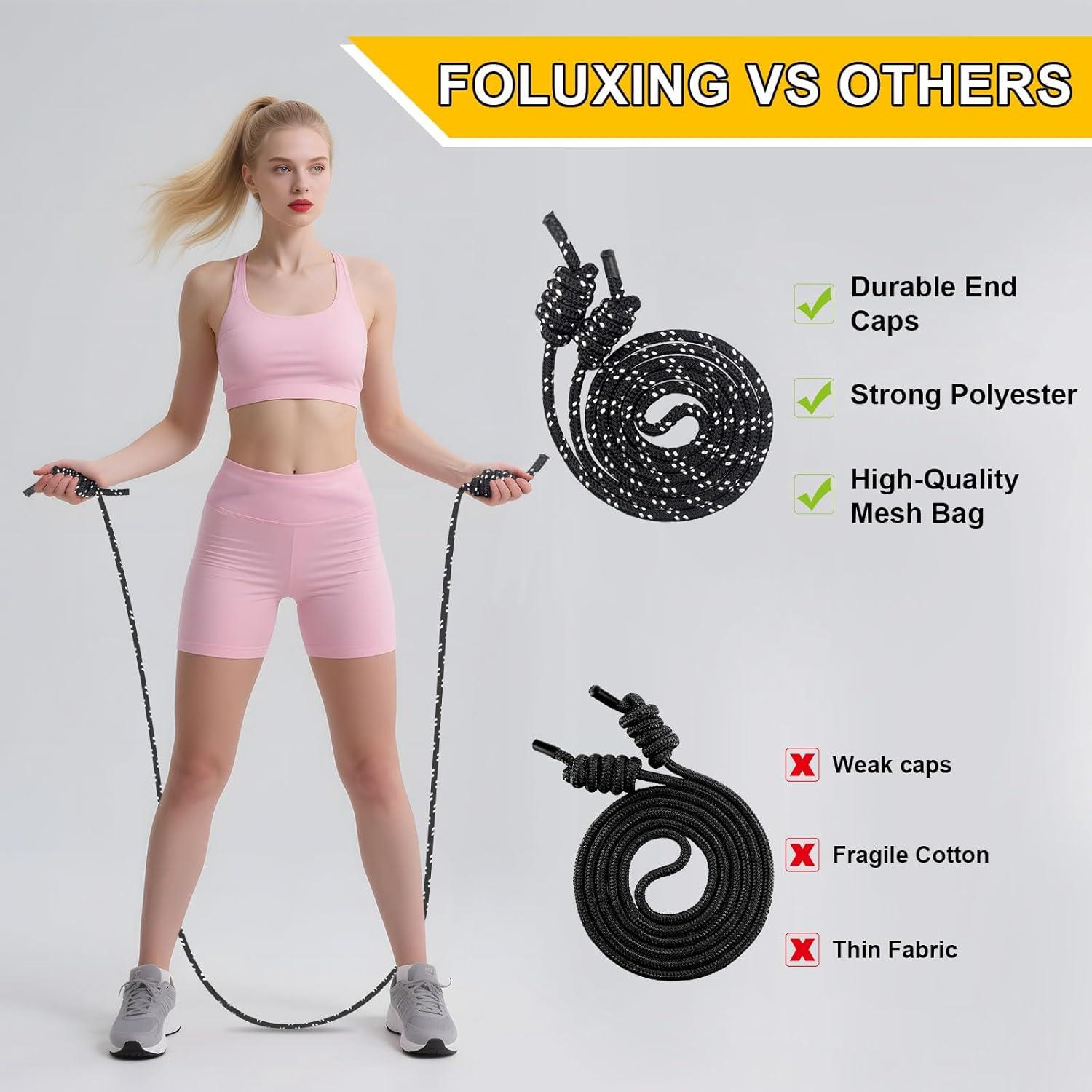 Cuerda de Salto FOLUXING Ajustable 4.1m para Fitness