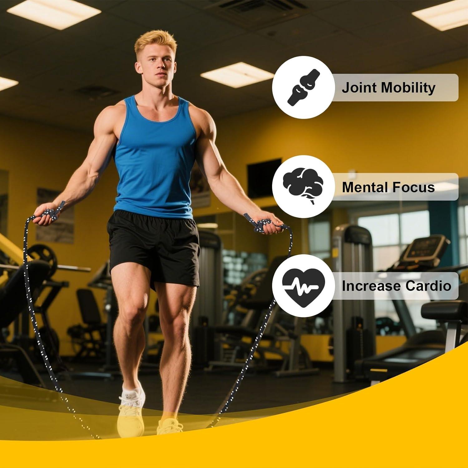 Cuerda de Salto FOLUXING Ajustable 4.1m para Fitness