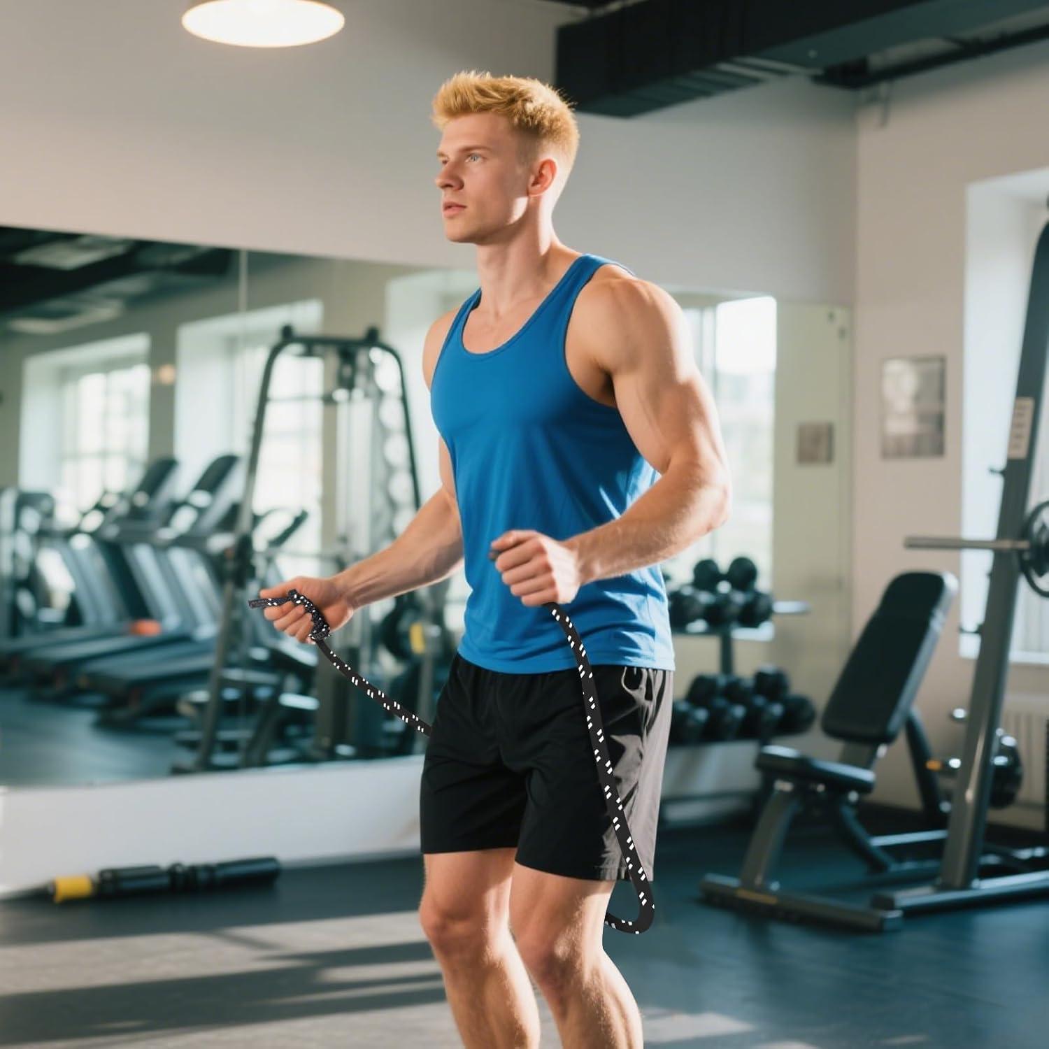 Cuerda de Salto FOLUXING Ajustable 4.1m para Fitness