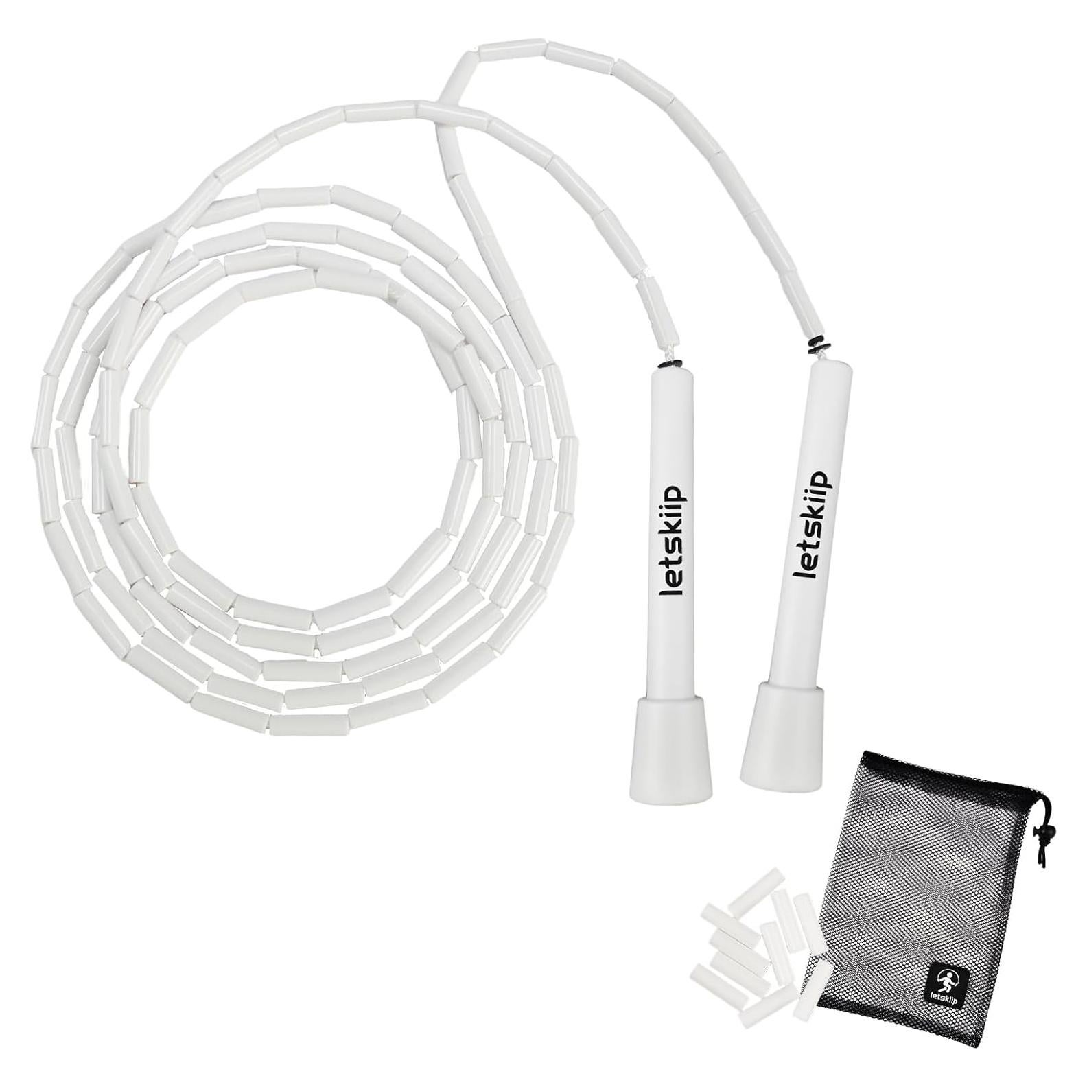 Cuerda de Salto Ajustable letskiip con Cuentas y Bolsa 3.05m