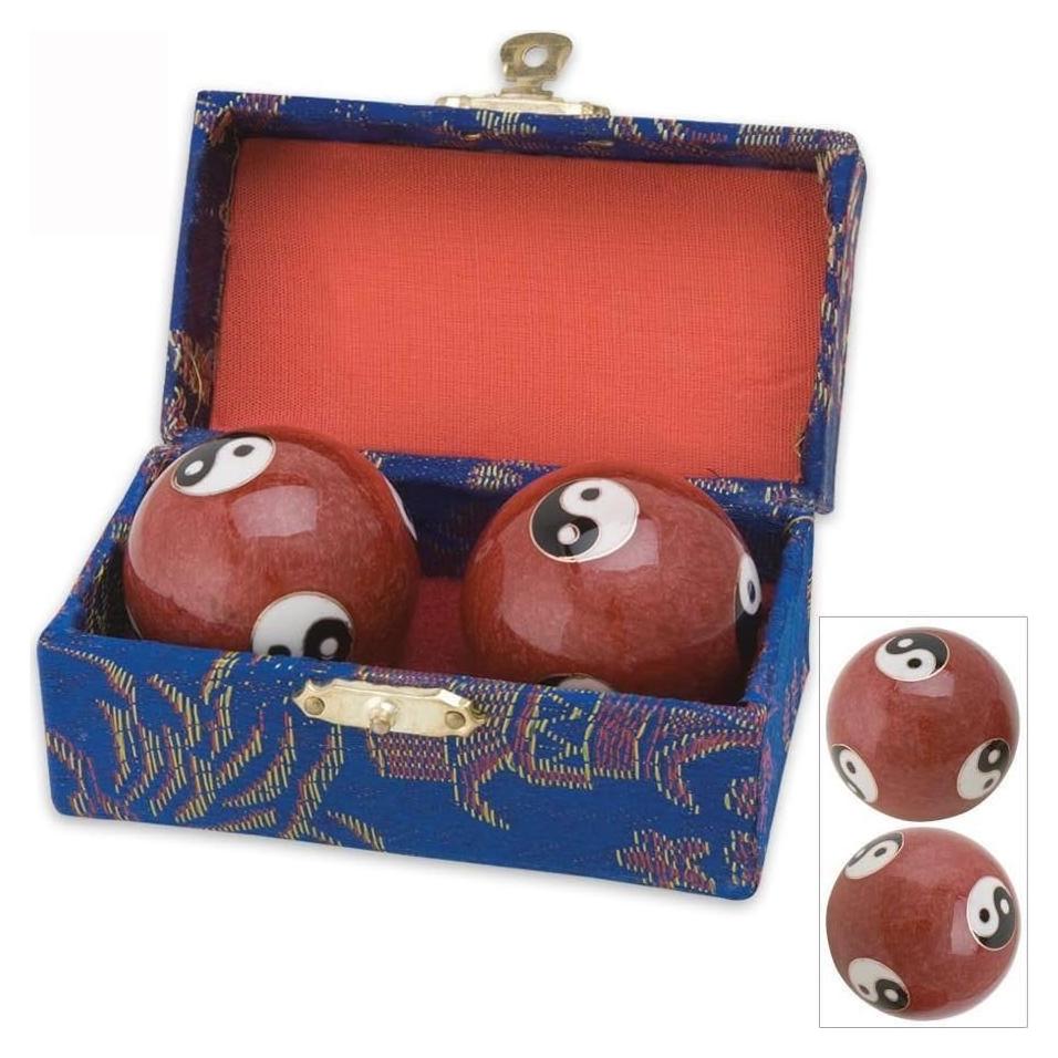Bolas de Medicina China JapanBargain 3580, Alivio Estrés, Rojo