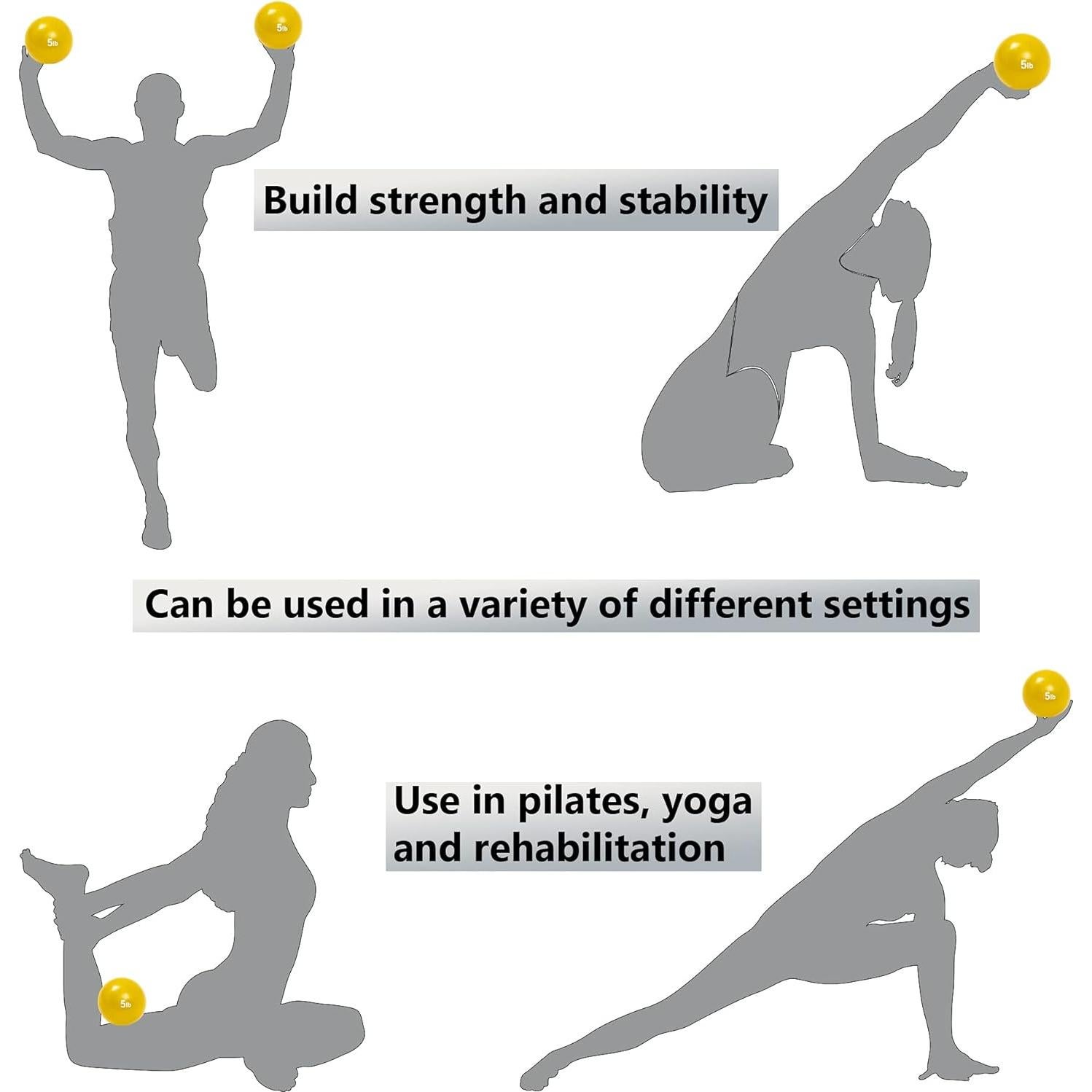 Balones de Ejercicio Tonificante con Peso Trademark - Set de 2