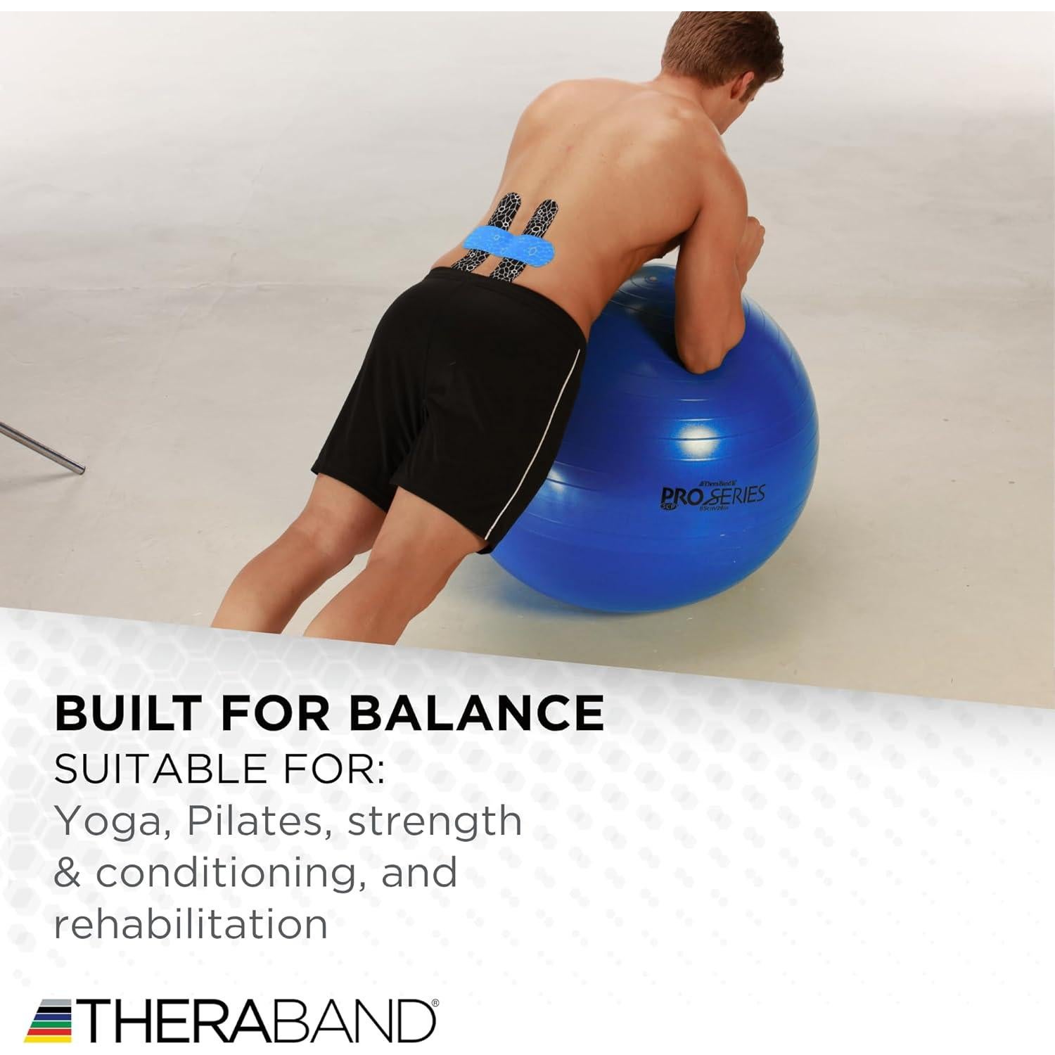 Pelota de Ejercicio THERABAND 75 cm para Estabilidad y Yoga
