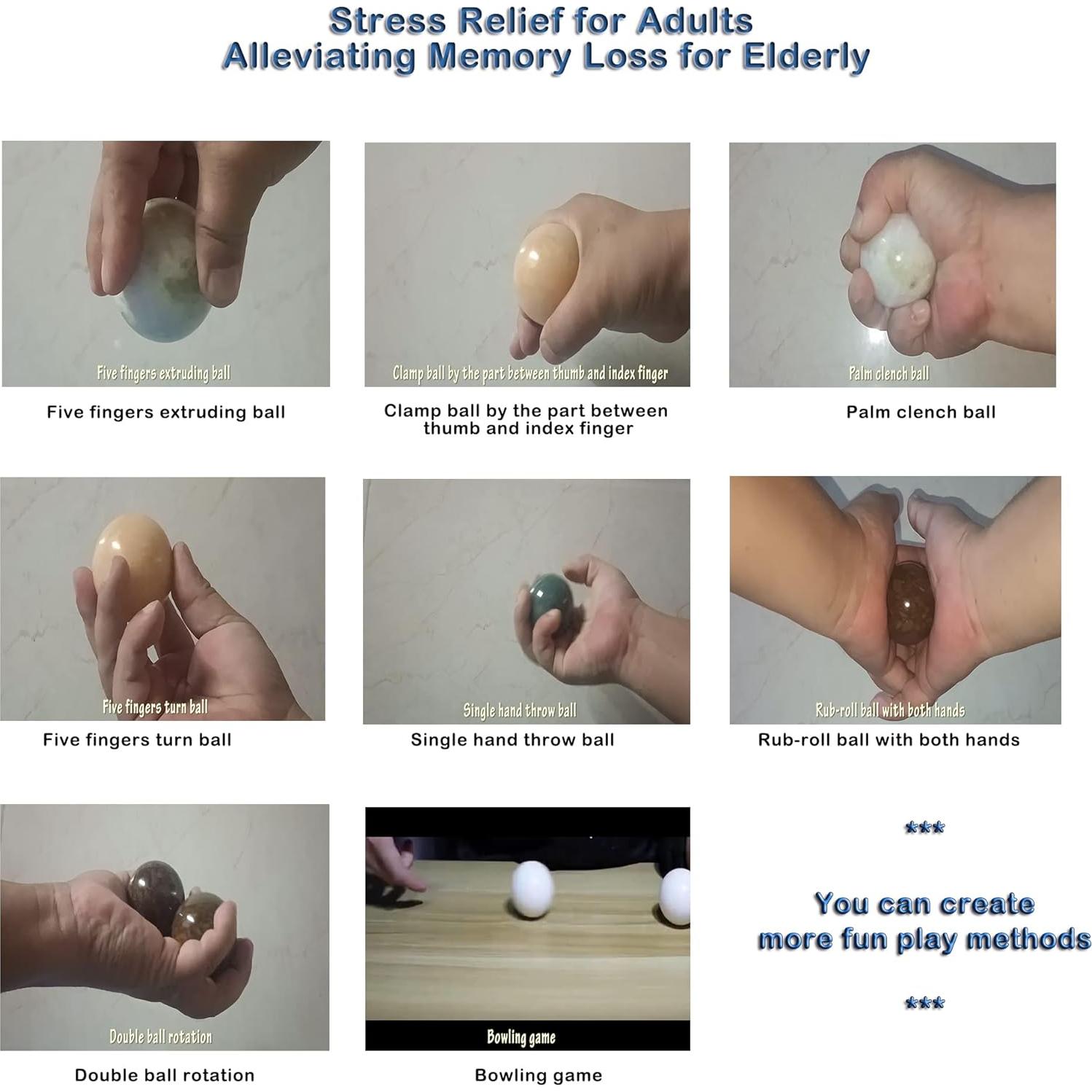 Pelota de Ejercicio de Jade Natural LLY 2 para Mano 5 cm