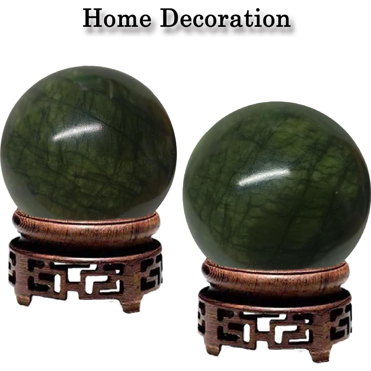 Pelota de Ejercicio de Jade Natural LLY 2 para Mano 5 cm