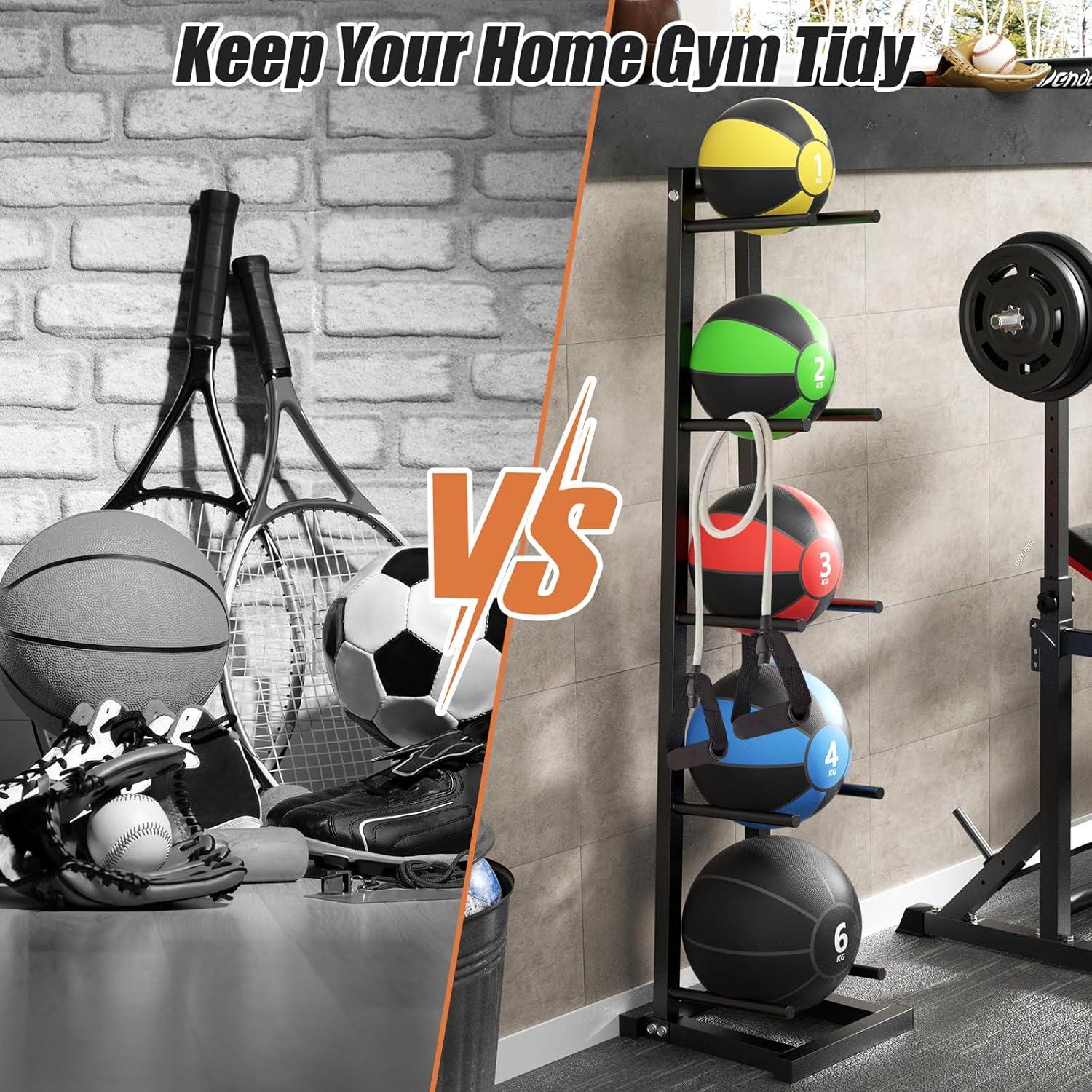 Soporte para Pelotas Medicinales GYHPD Ajustable 5 Estantes