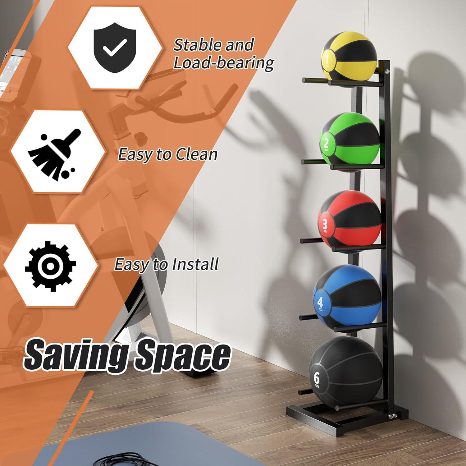 Soporte para Pelotas Medicinales GYHPD Ajustable 5 Estantes