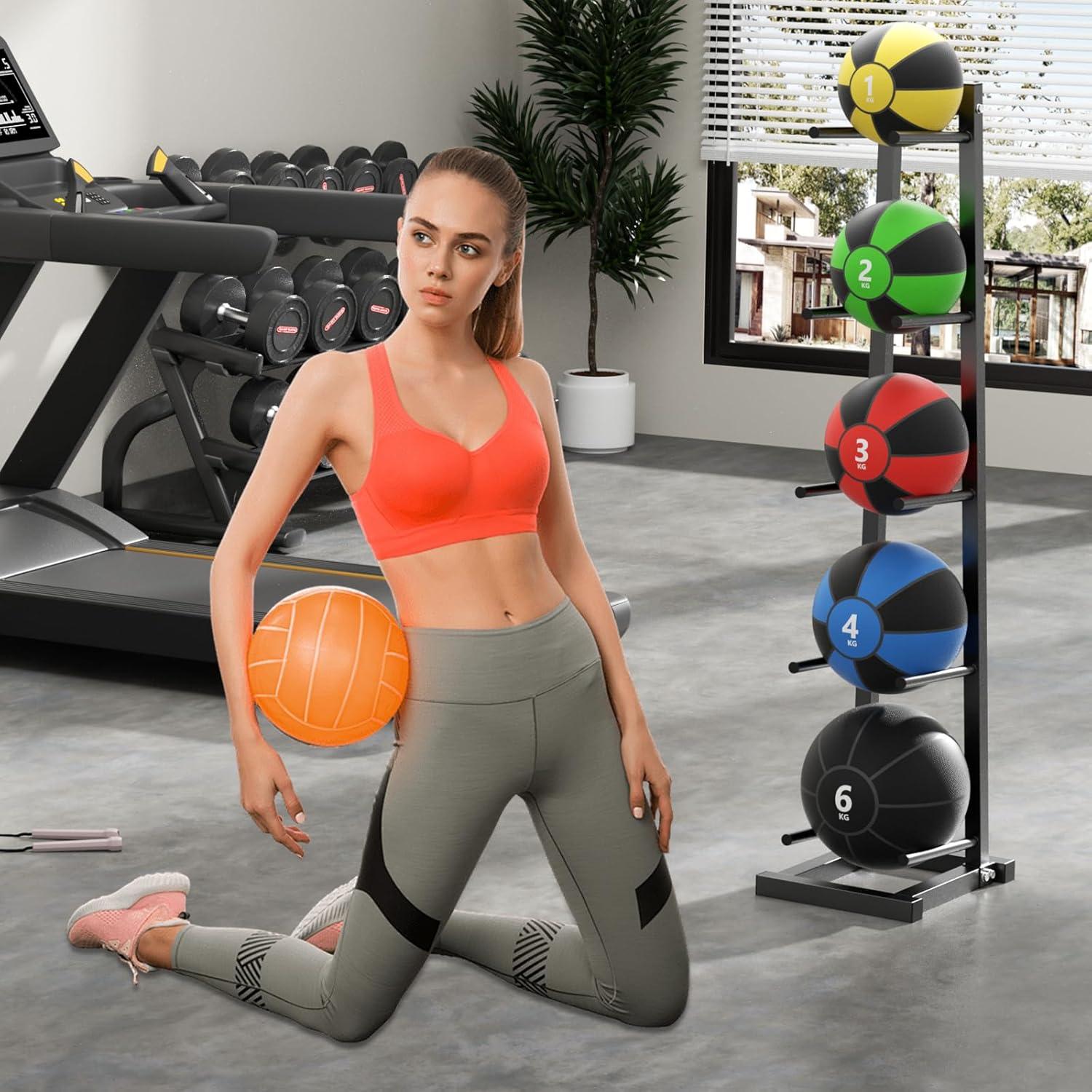 Soporte para Pelotas Medicinales GYHPD Ajustable 5 Estantes