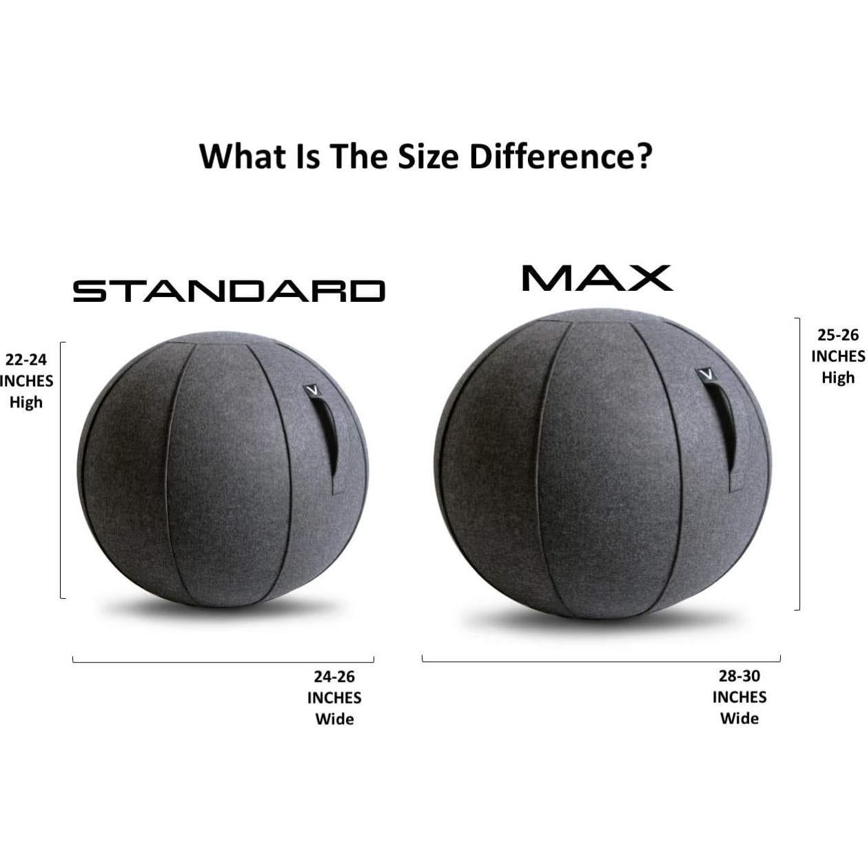 Silla de Pelota Ergonómica Vivora Luno, Fieltro, 56-61 cm