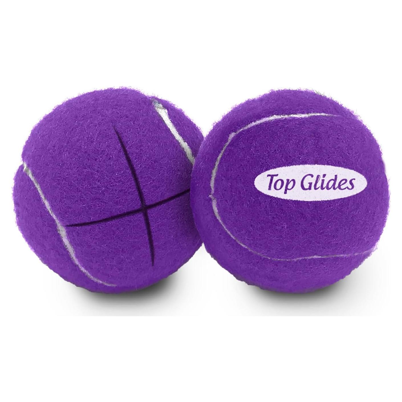 Pelotas de Tenis Pre-cortadas Top Glides para Andadores Púrpura