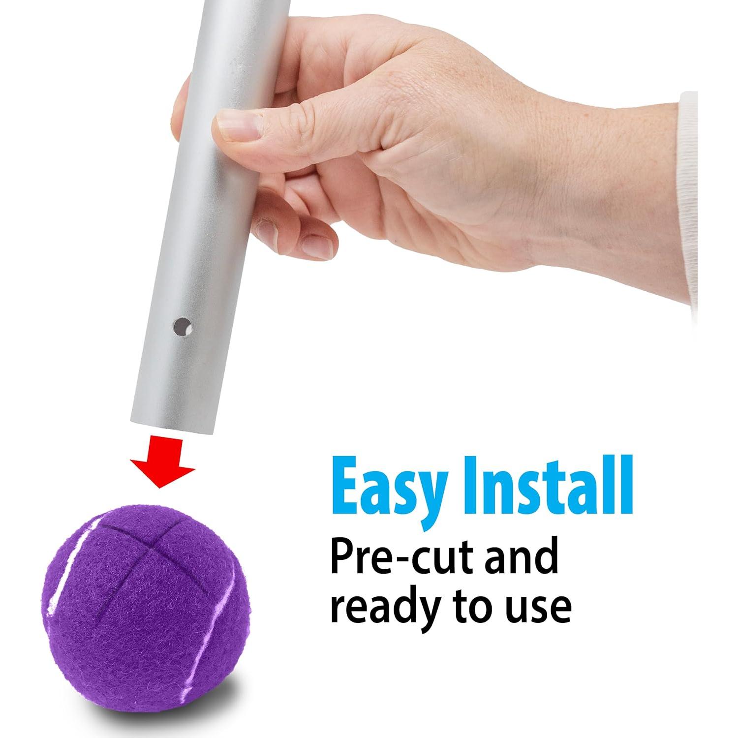 Pelotas de Tenis Pre-cortadas Top Glides para Andadores Púrpura