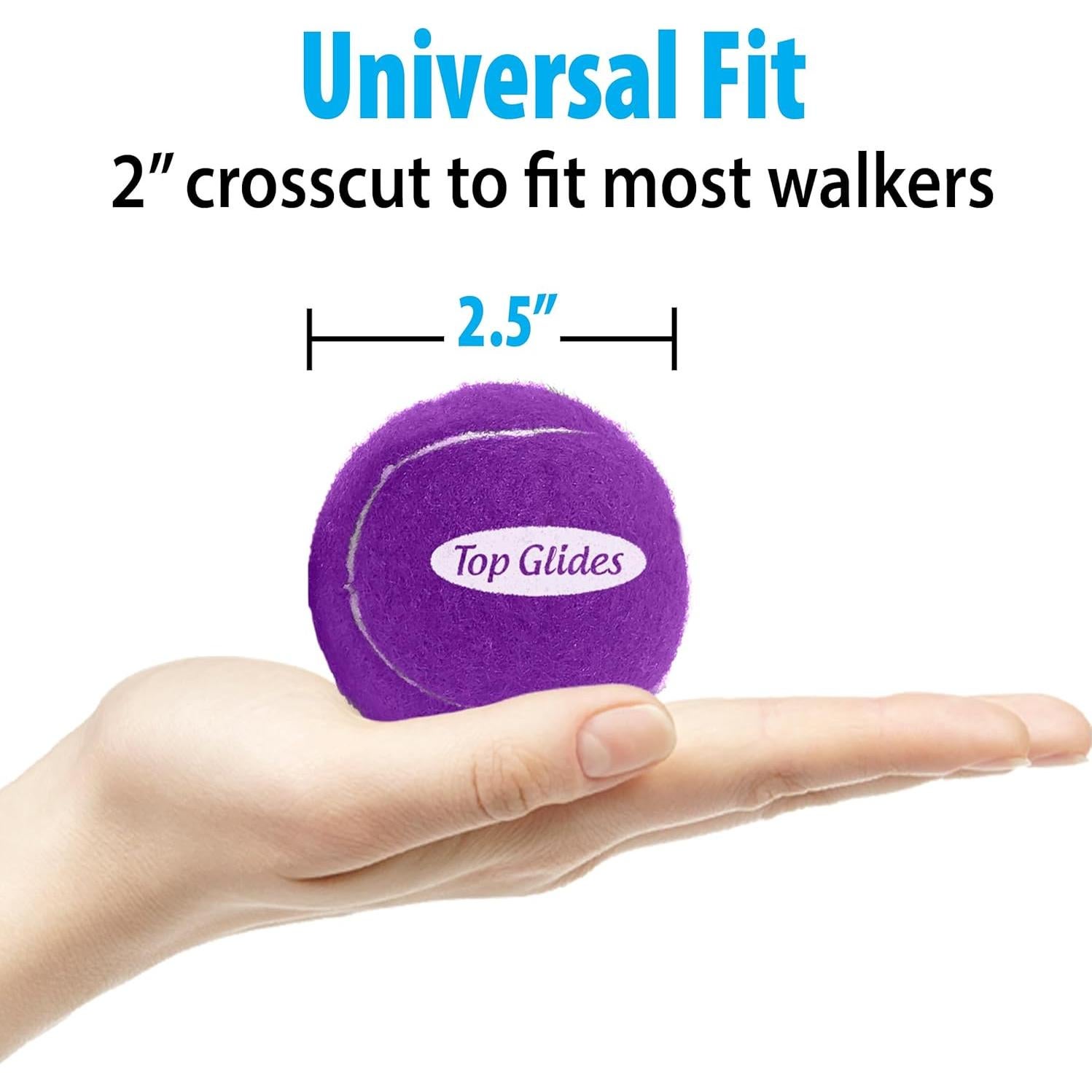 Pelotas de Tenis Pre-cortadas Top Glides para Andadores Púrpura