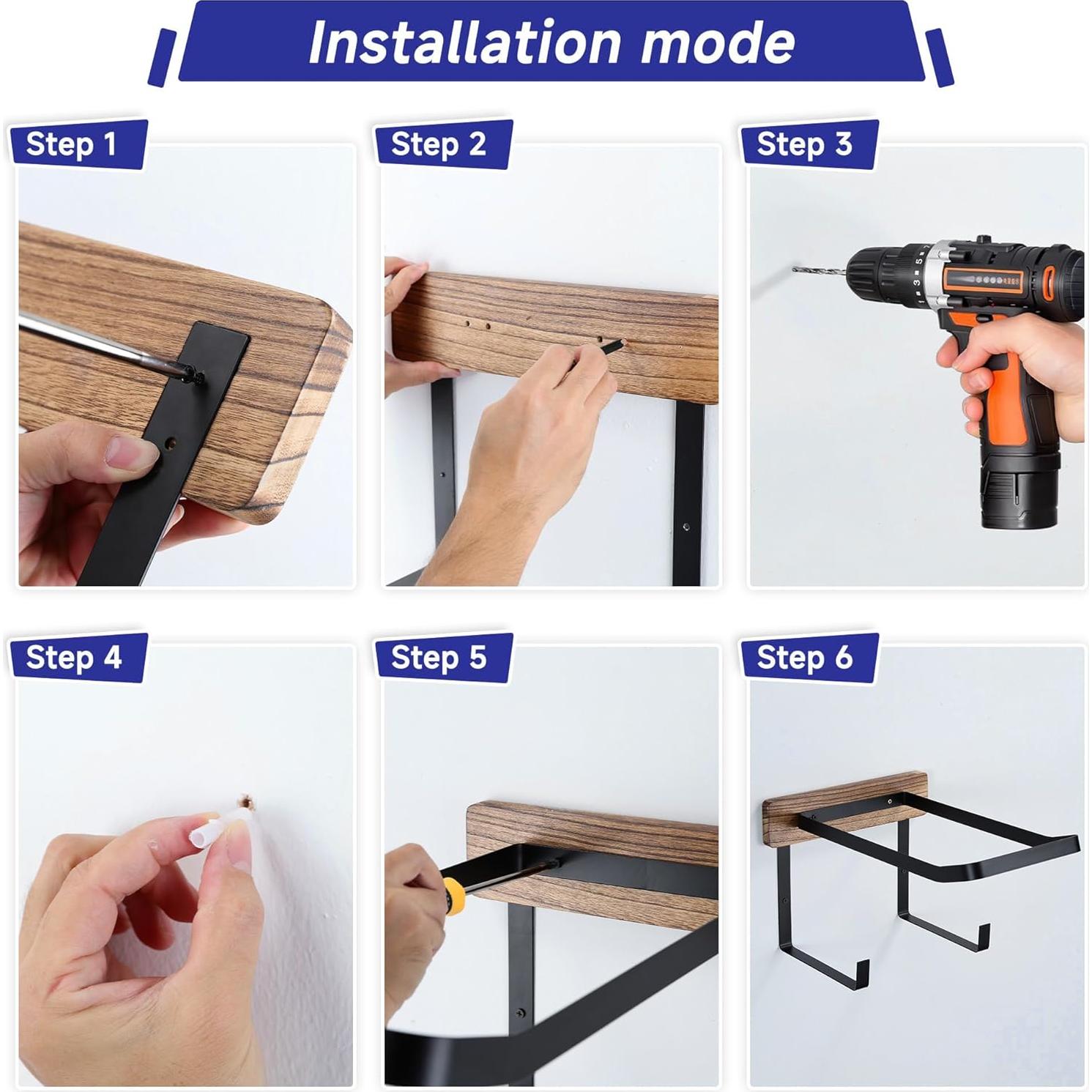 Soporte de Pared para Pelotas de Yoga AIDILI Negro 34x44cm