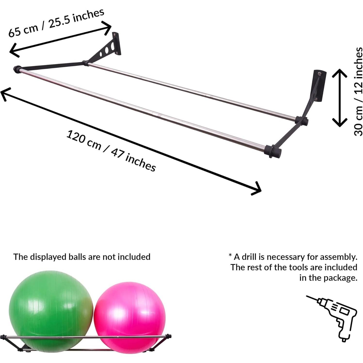 Soporte para Pelotas de Ejercicio ODOXIA - Estante Montado en Pared