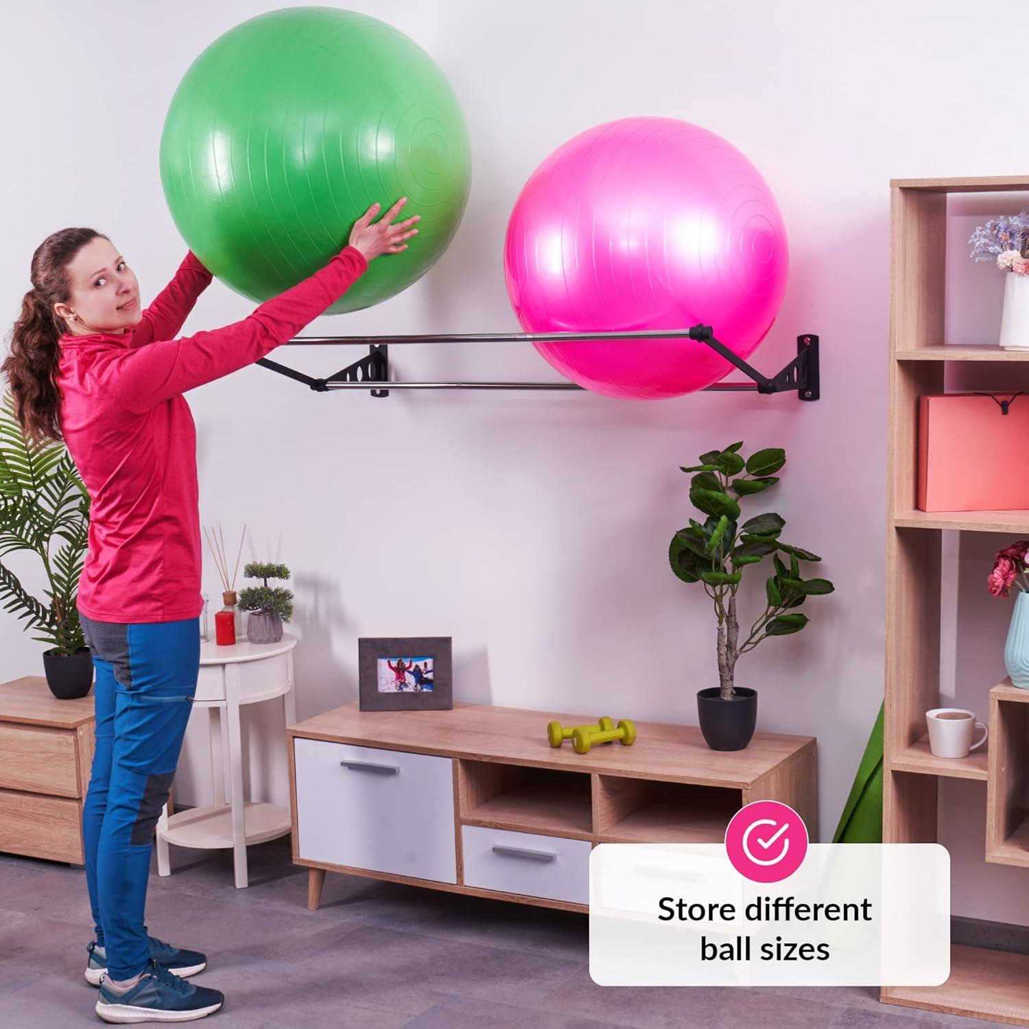 Soporte para Pelotas de Ejercicio ODOXIA - Estante Montado en Pared