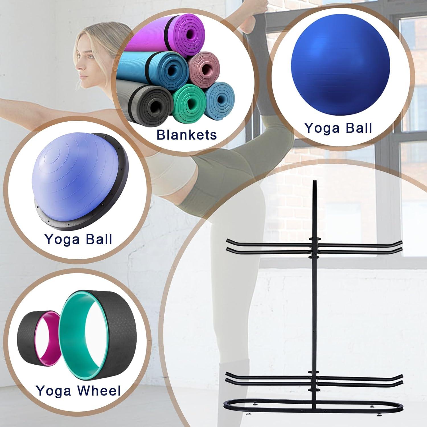 Soporte para Pelotas de Ejercicio MEIPEIQIZHI - Almacenamiento para 4 Pelotas