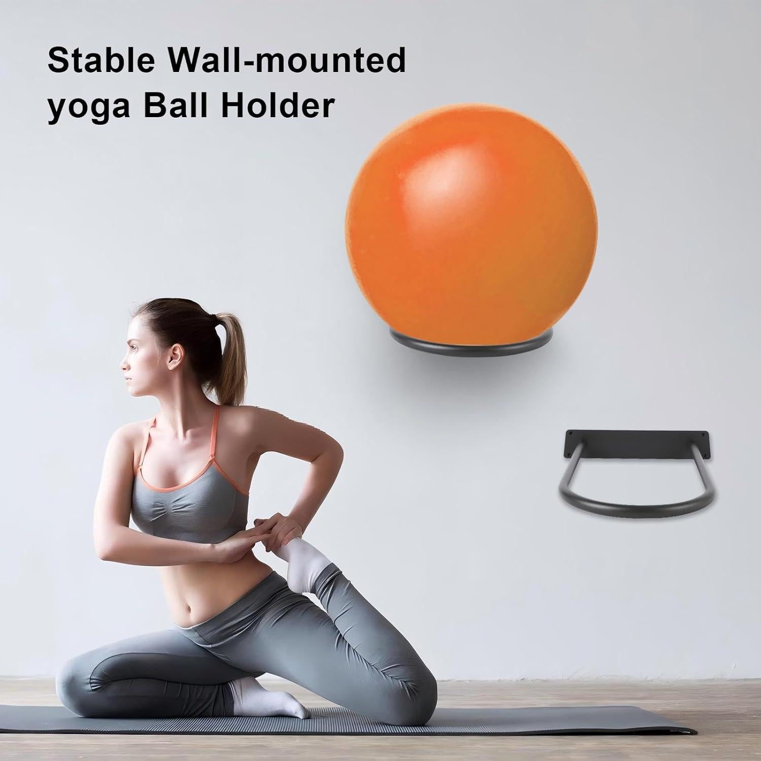 Soporte Montado en Pared para Pelotas de Yoga MEIPMQZ - Negro