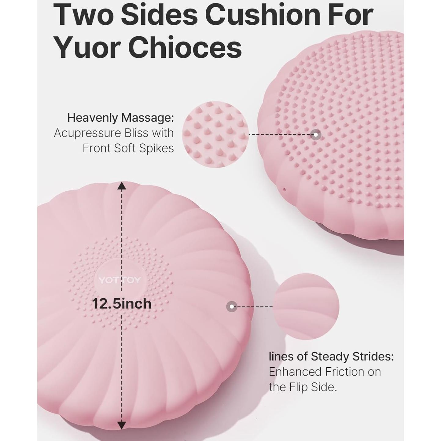 Cojín Inestable YOTTOY Rosa para Equilibrio y Postura