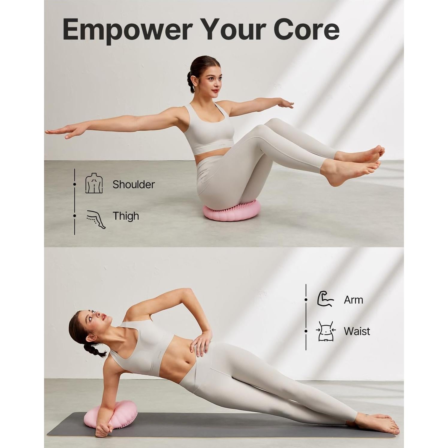 Cojín Inestable YOTTOY Rosa para Equilibrio y Postura