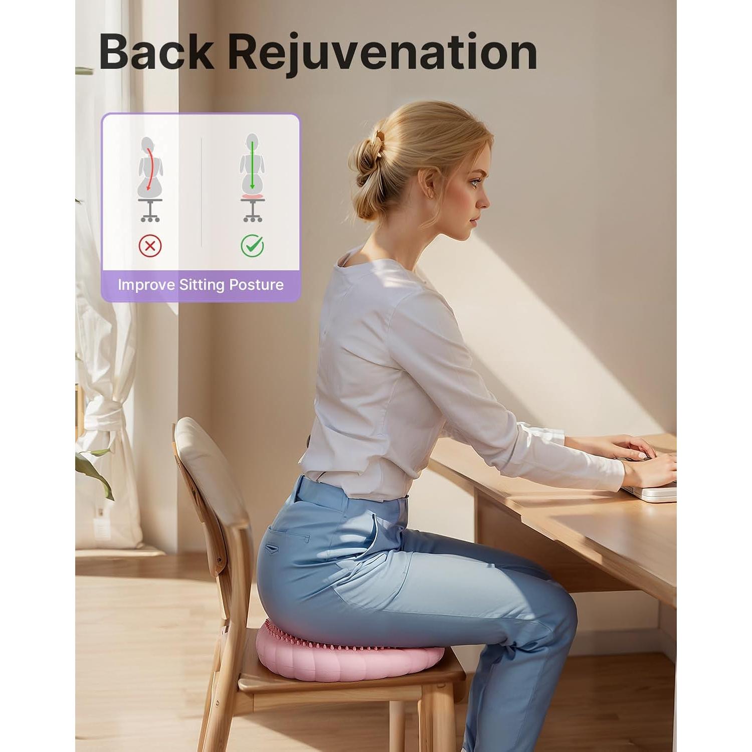 Cojín Inestable YOTTOY Rosa para Equilibrio y Postura