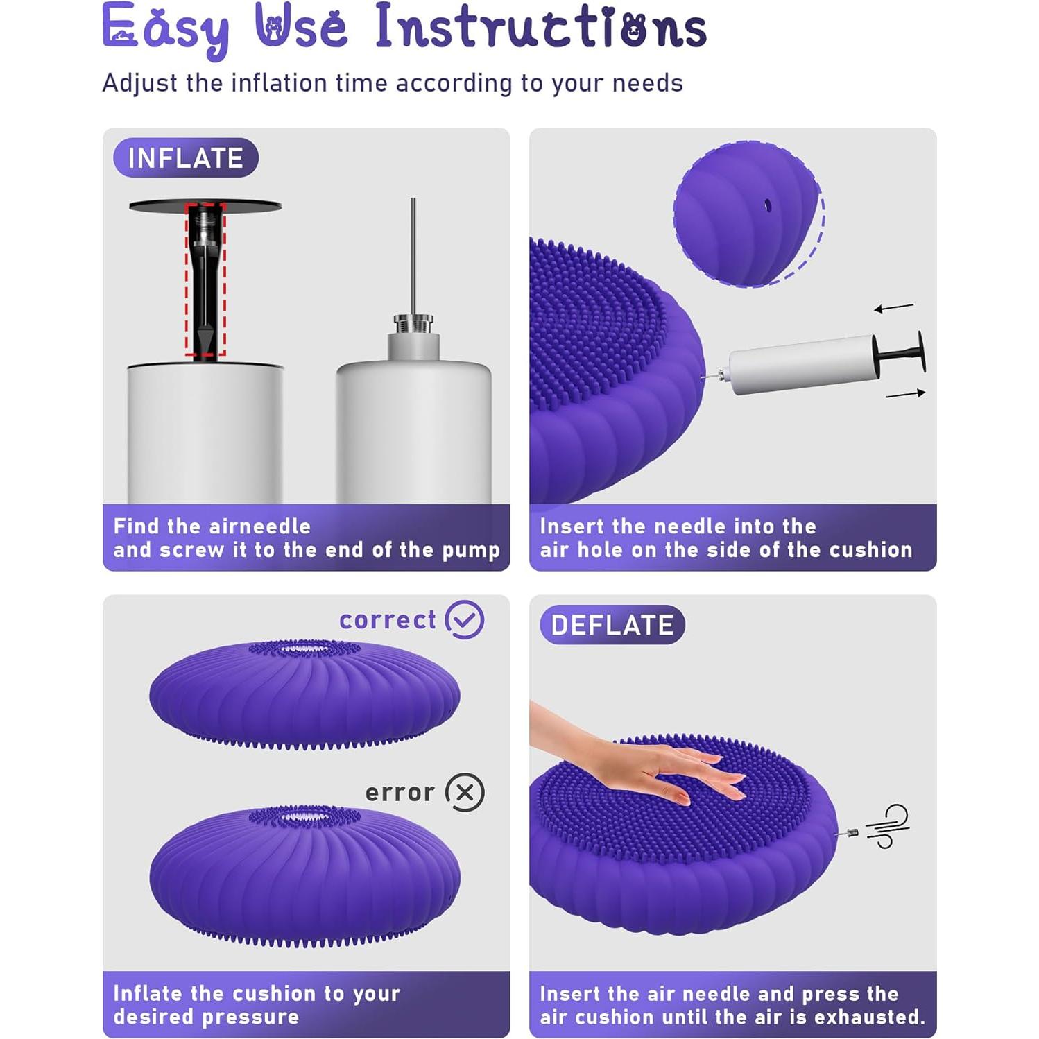 Cojín Inestable SpaseMaxxx 34 cm con Bomba Inflación