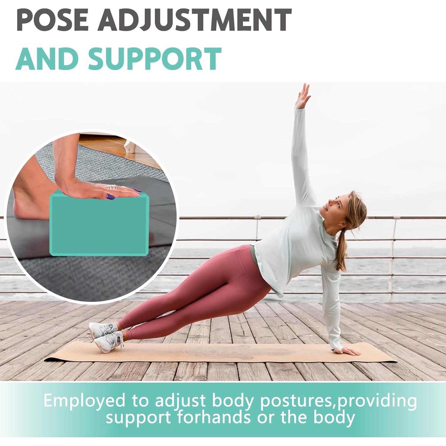 Bloques de Yoga MBHKRRS 23x15x8 cm Antideslizantes EVA