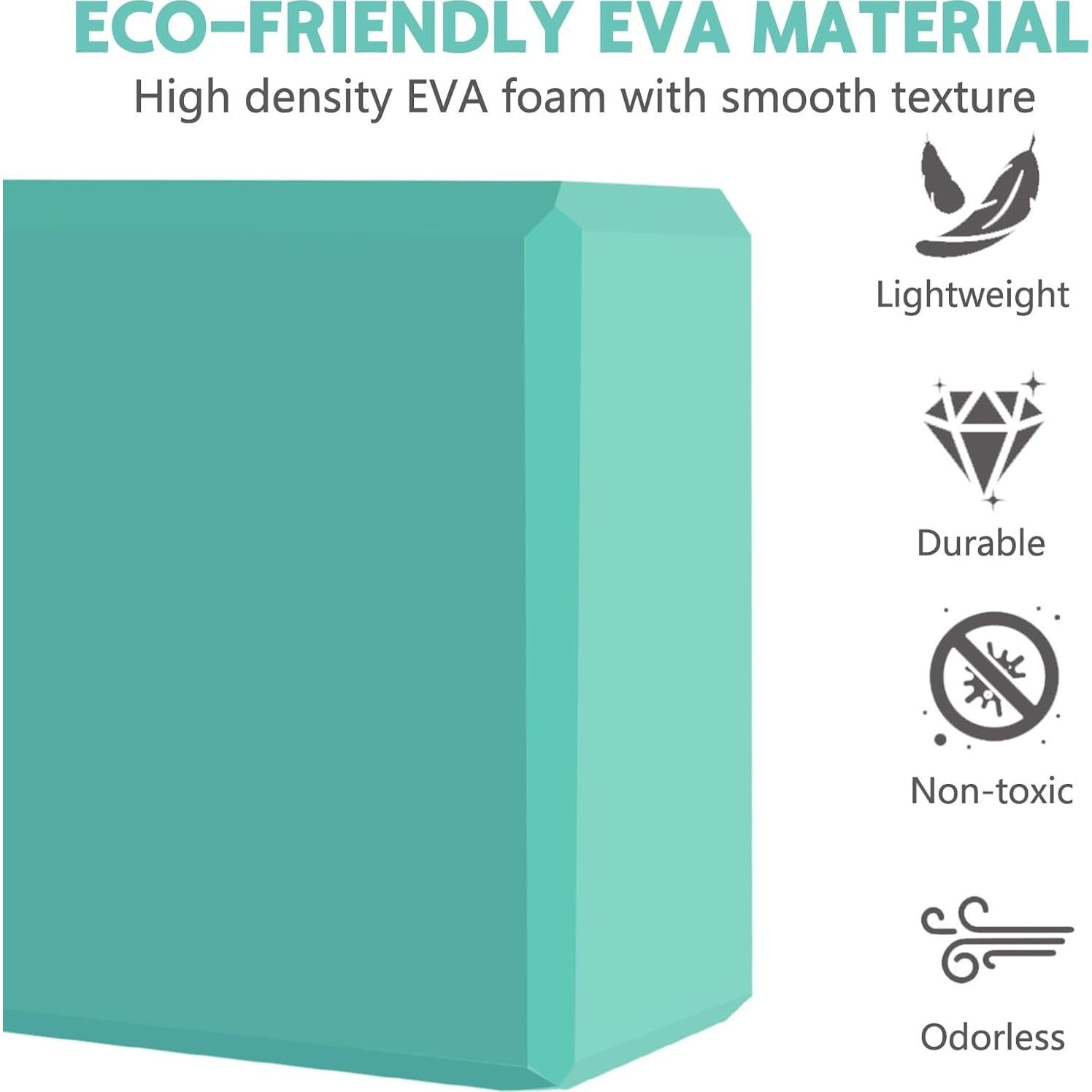 Bloques de Yoga MBHKRRS 23x15x8 cm Antideslizantes EVA