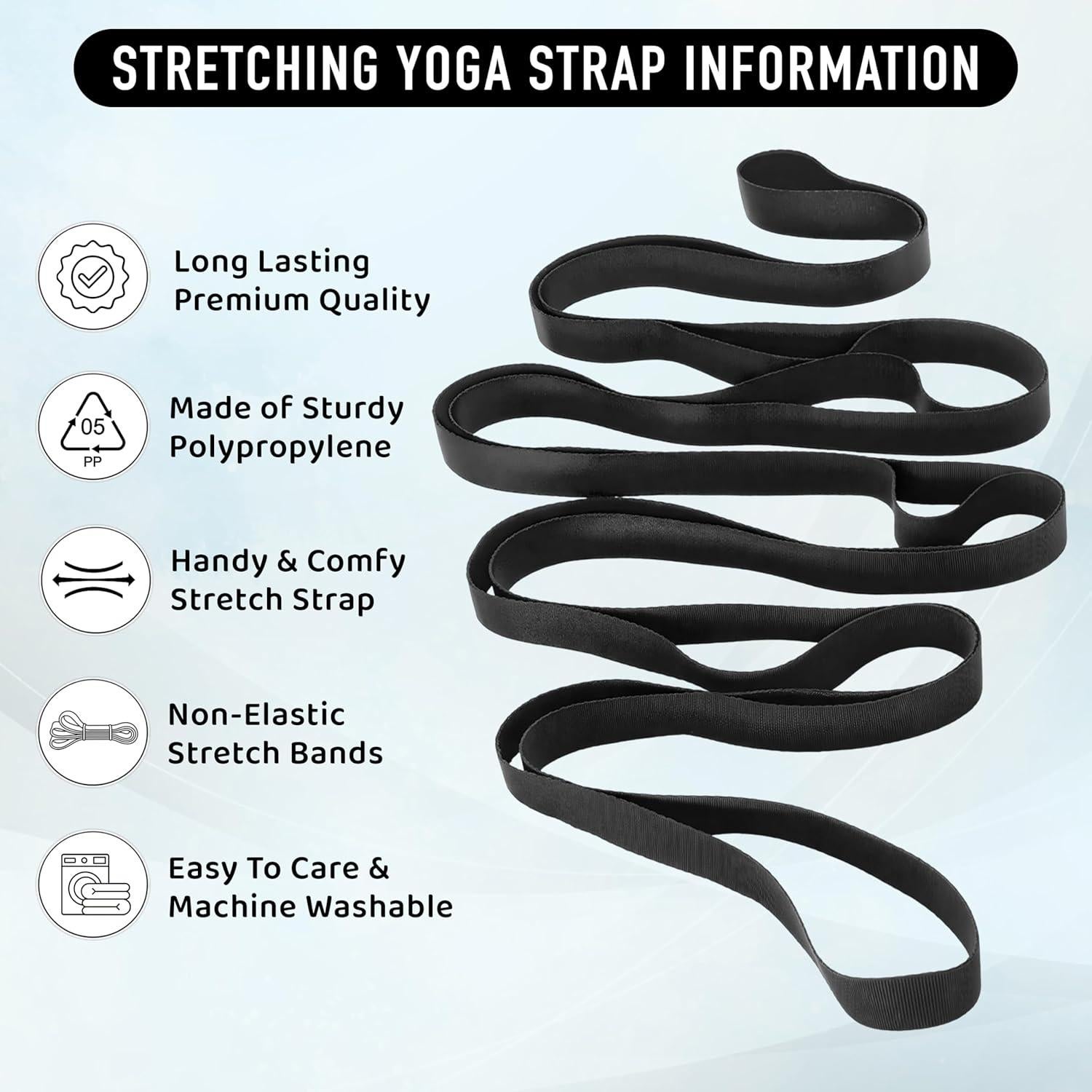 Kit de Yoga y Pilates Facity - 2 Bloques, Correa y Calcetines