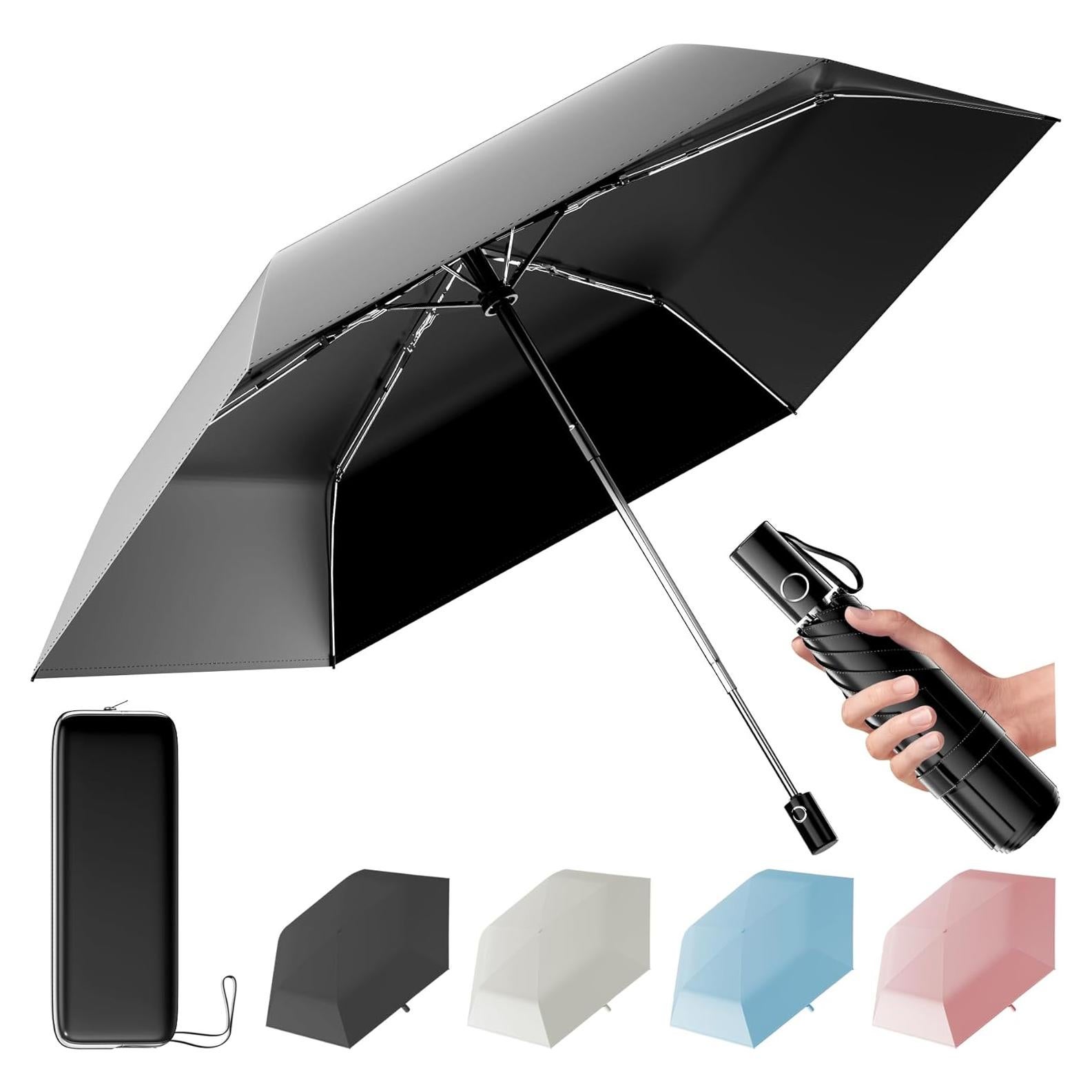 Paraguas Automático Mini Moorrlii Plegable UV 50+ Resistente Viento