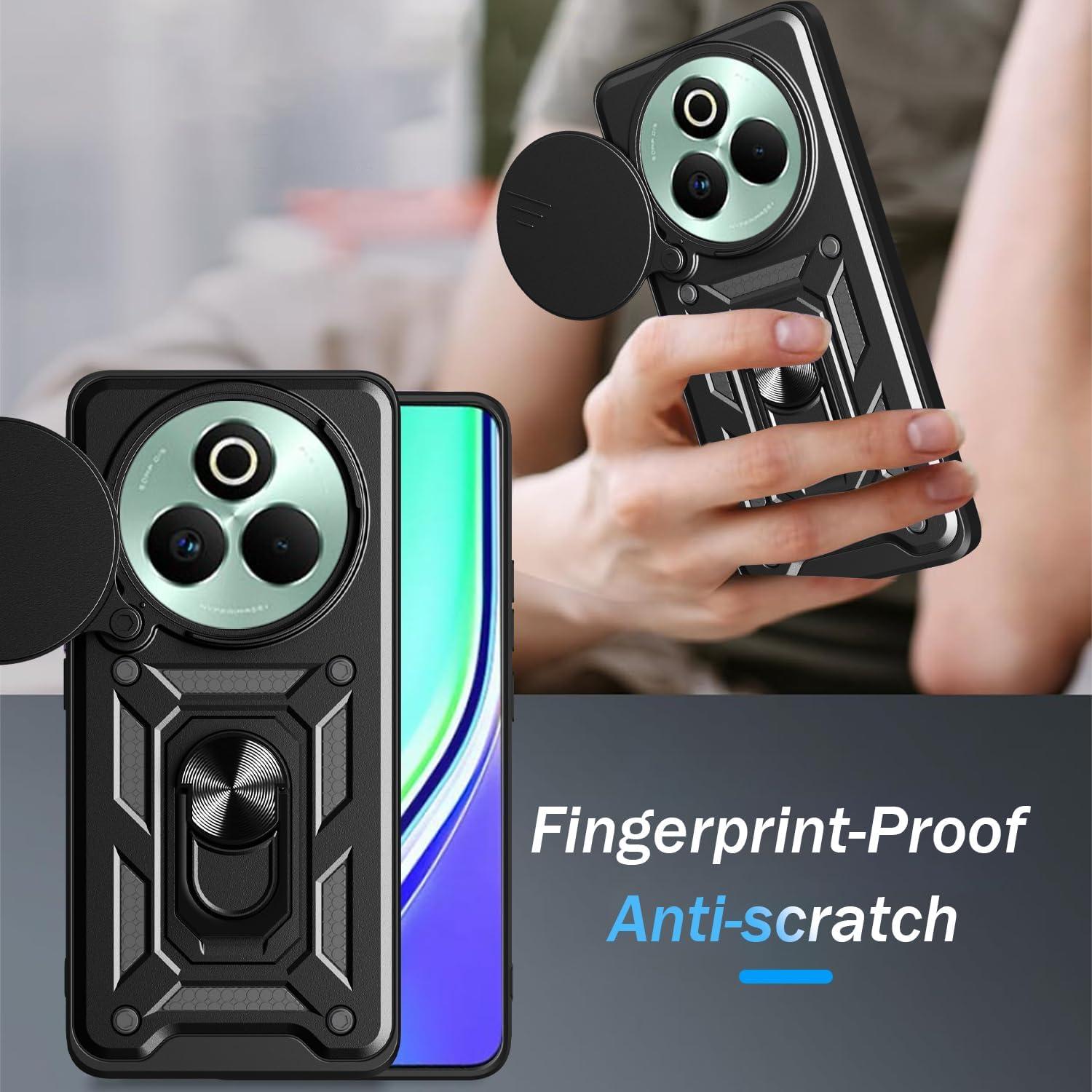 Funda Doble Capa PC TPU para Realme P3 Pro 5G Negra