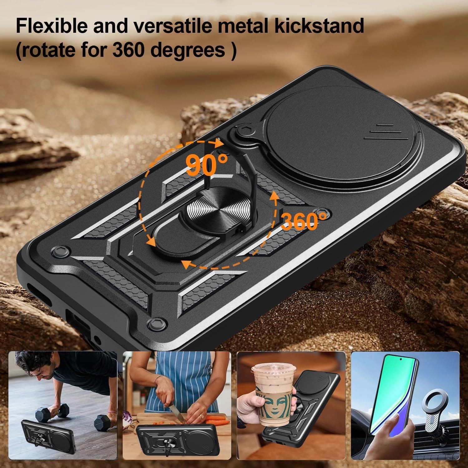 Funda Doble Capa PC TPU para Realme P3 Pro 5G Negra