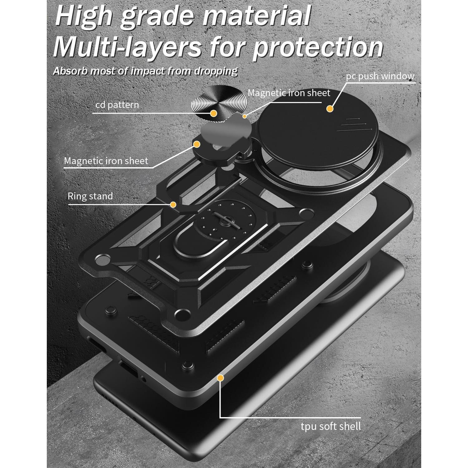 Funda Doble Capa PC TPU para Realme P3 Pro 5G Negra