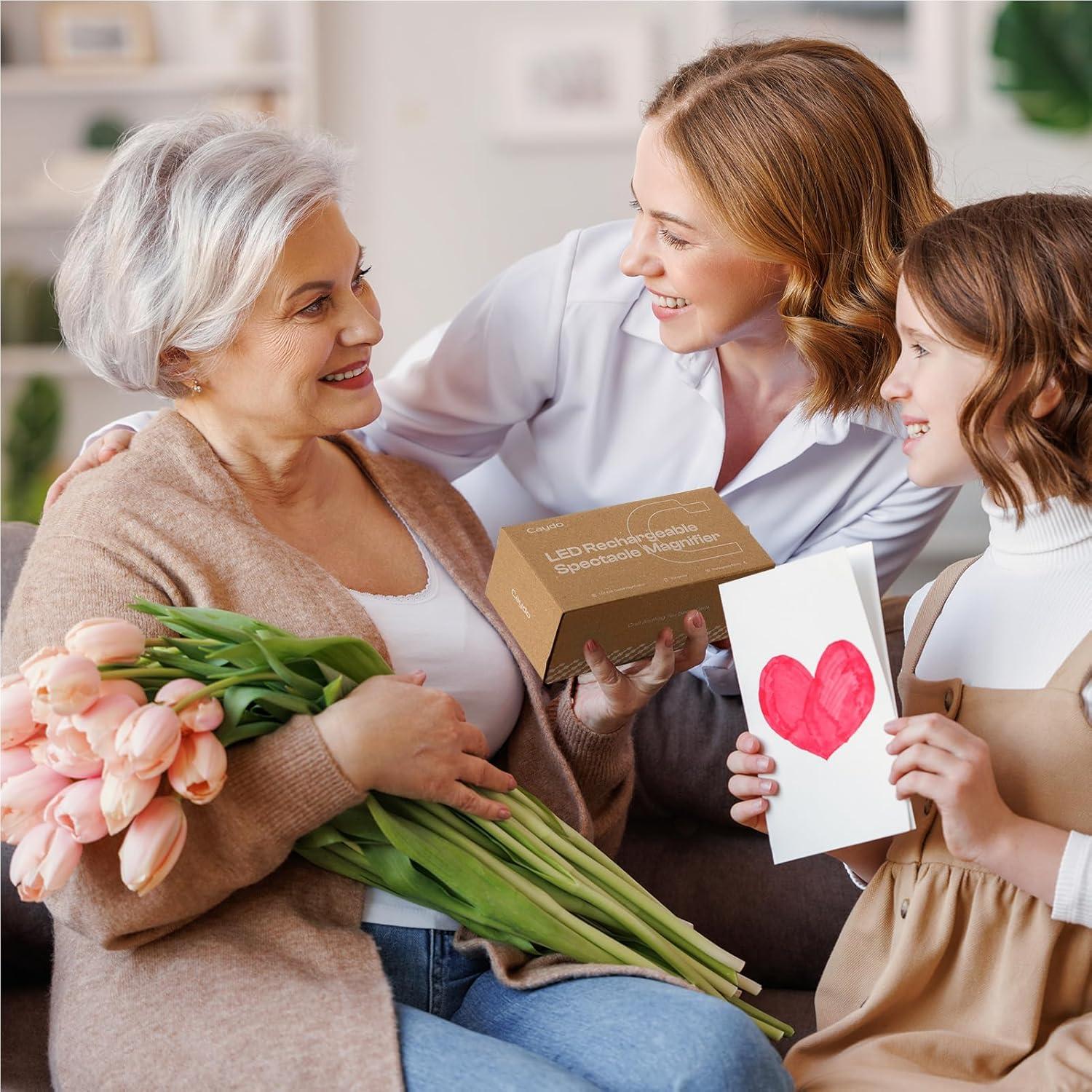 Gafas de Aumento Caydo con Luz LED Ajustable 1.5X-4.5X