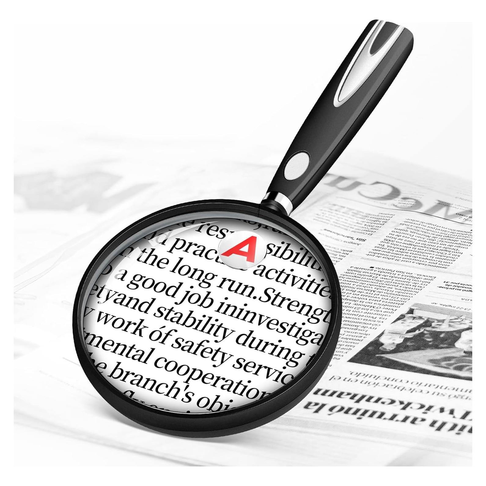 Lupa de Mano HQGZQL 10X-30X Lente 90mm Antirrayas