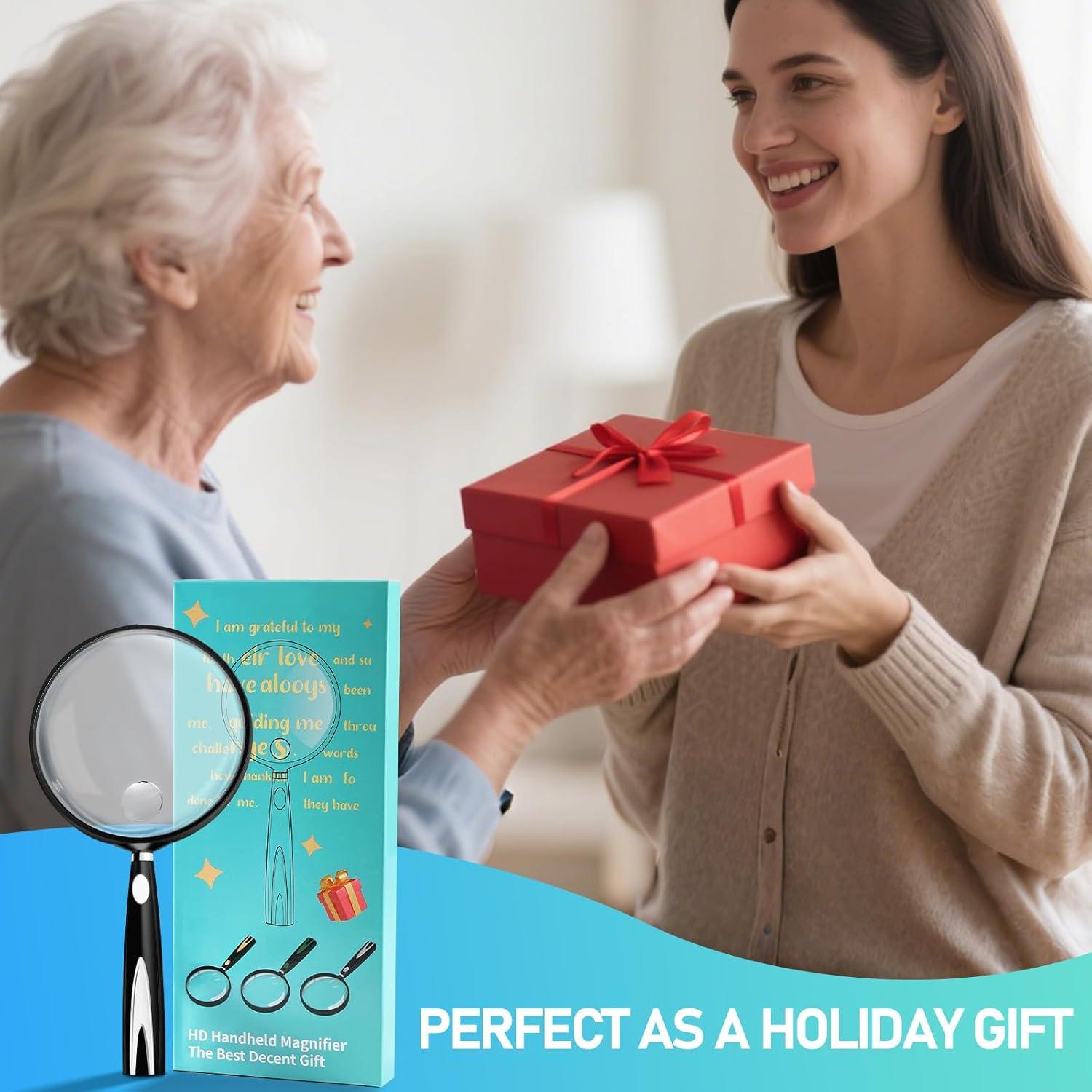 Lupa de Mano HQGZQL 10X-30X Lente 90mm Antirrayas