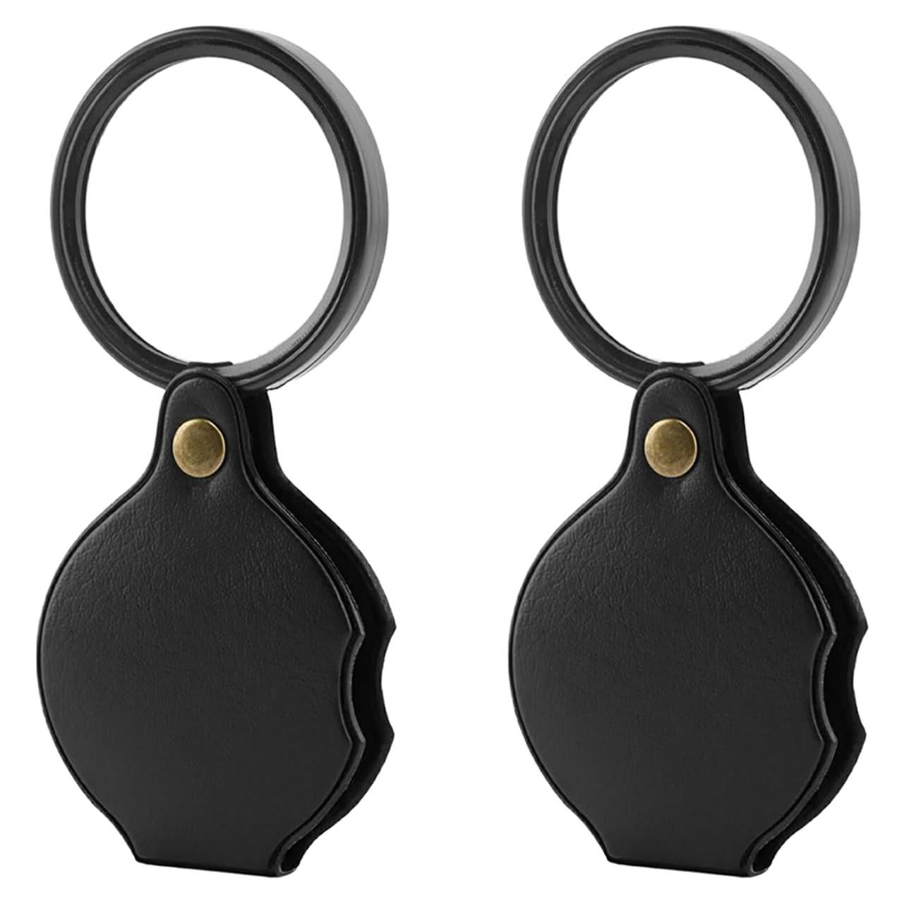 Lupa de bolsillo 20x PracFlairy, mini plegable HD, negra