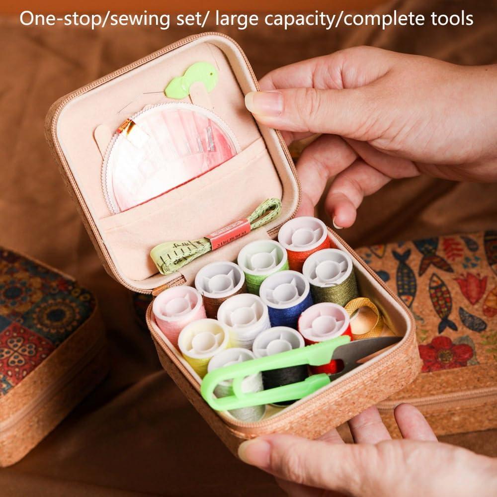 Kit de Costura Portátil BlissfulVistas Girasol 10x10 cm