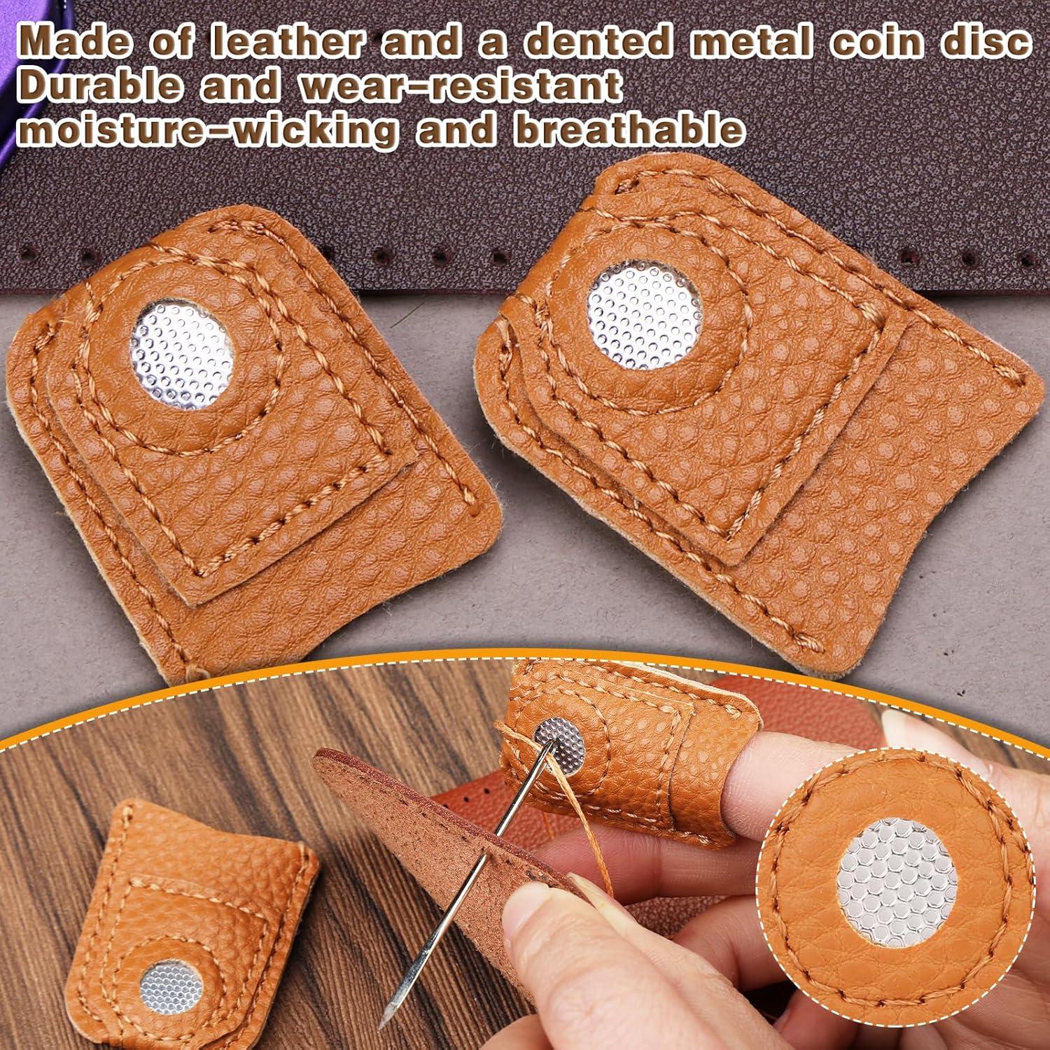 Dedal de Costura Ftyiwu Ajustable con Caja de Almacenamiento