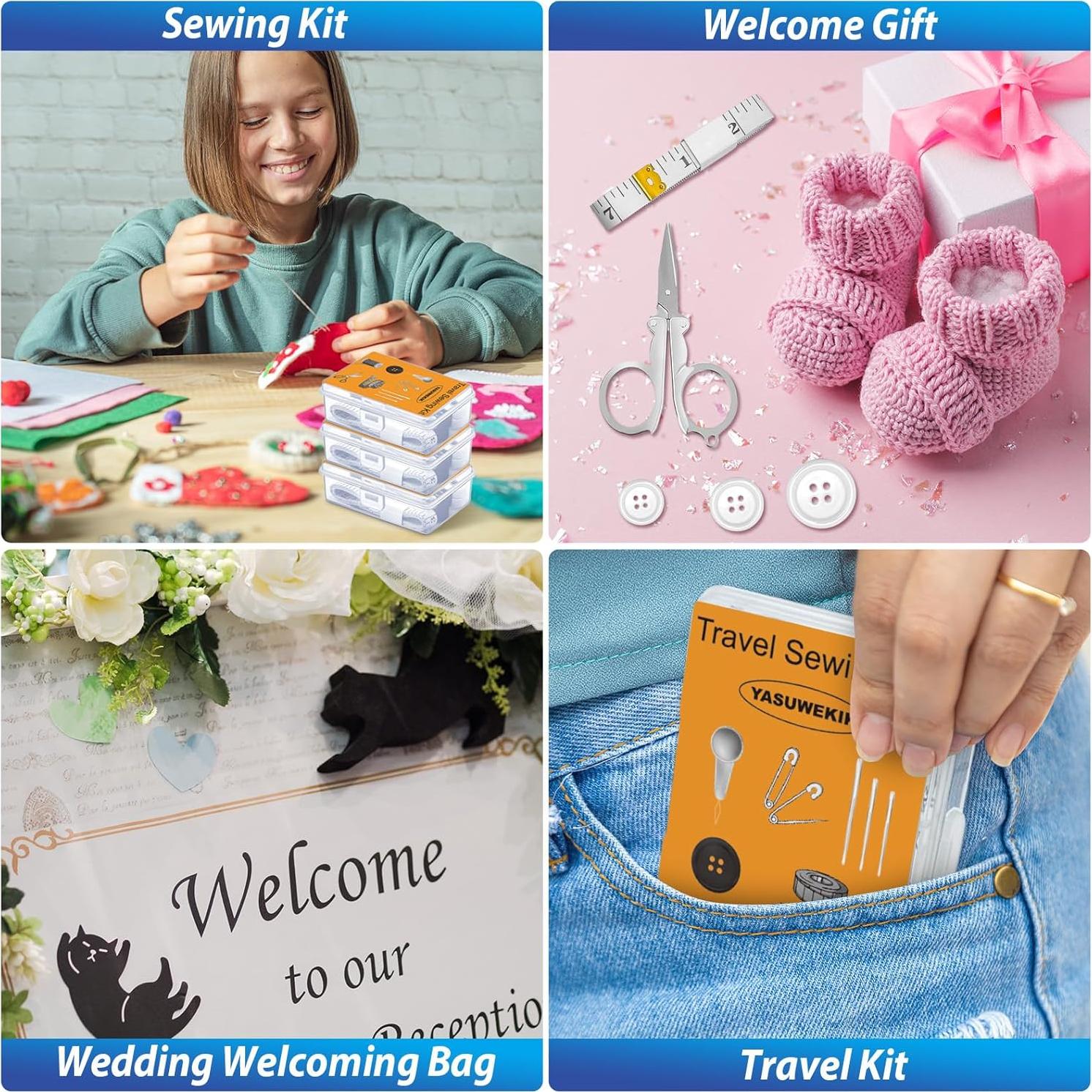 Paquete de 24 Kits de Costura de Viaje Mini Yasuwekik