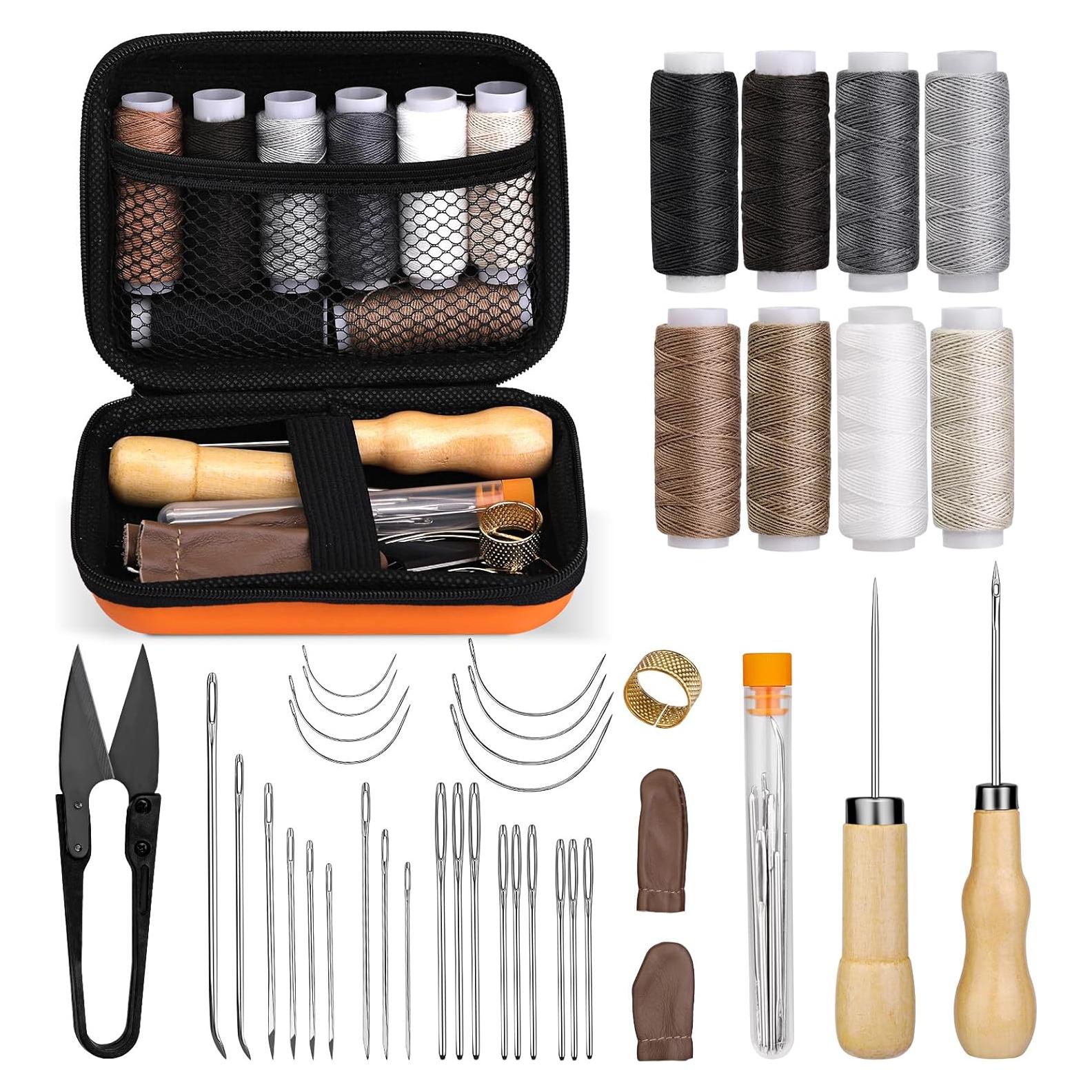 Kit de Costura de Cuero ZXIIXZ 40 Piezas Alta Resistencia