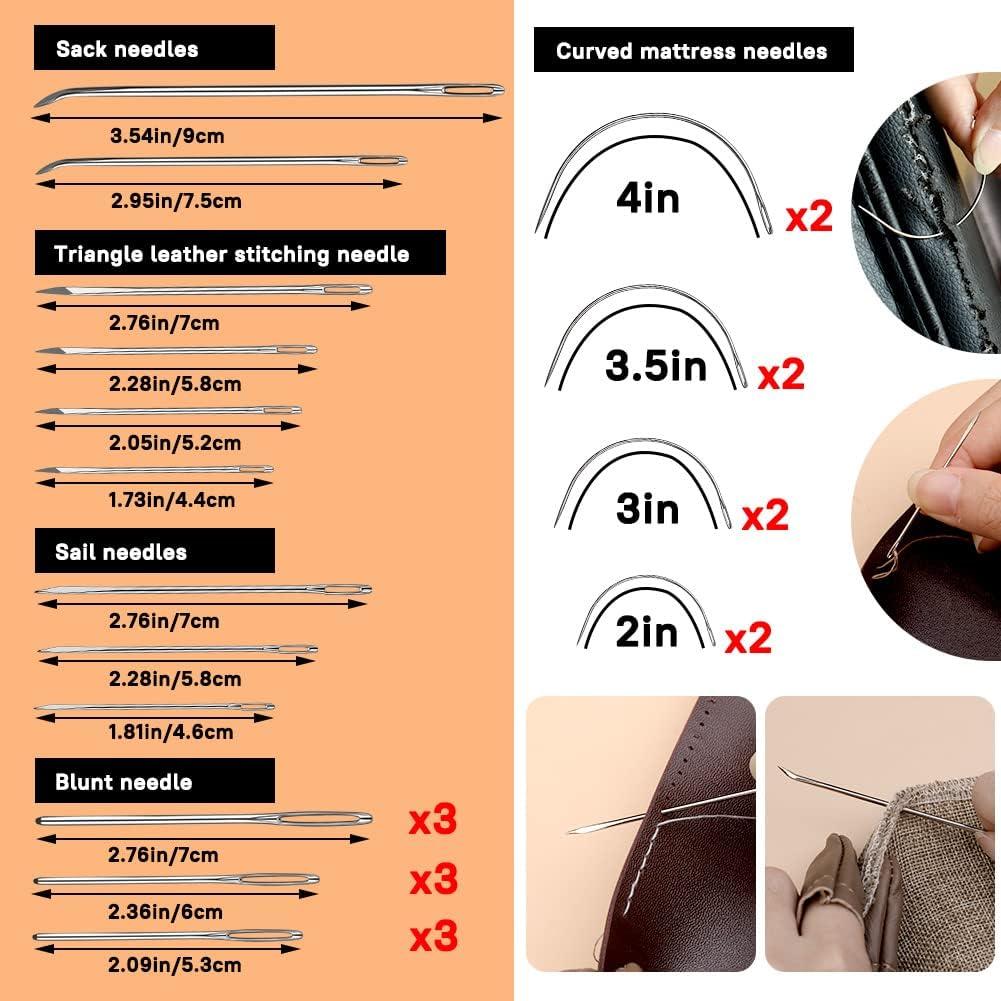 Kit de Costura de Cuero ZXIIXZ 40 Piezas Alta Resistencia